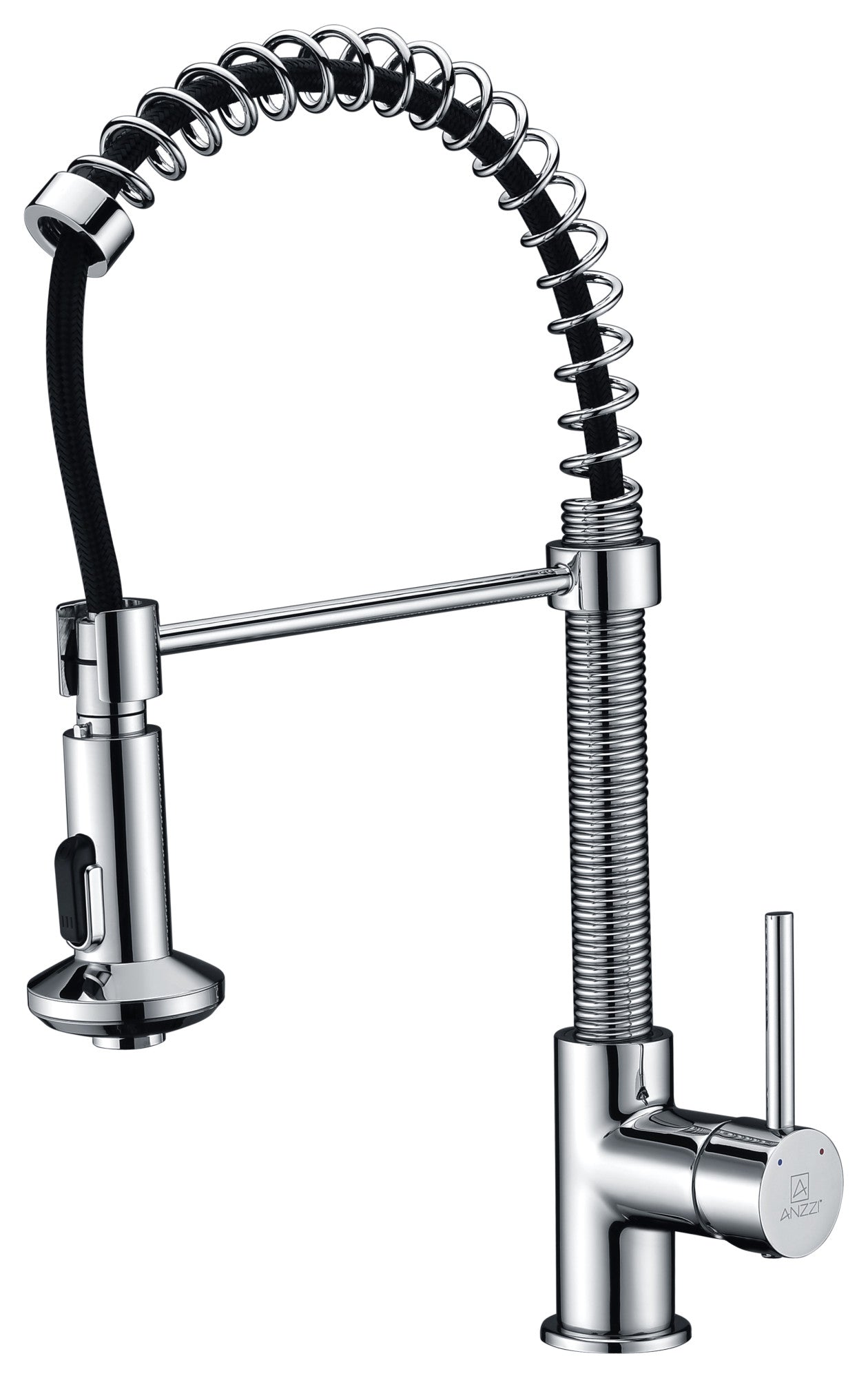 ANZZI Step Minimalist Kitchen Faucet, Single Handle Control, High Mobility Pull-Down Sprayer (9.5" Reach), Lead-Free Brass, cUPC Certified — image 1