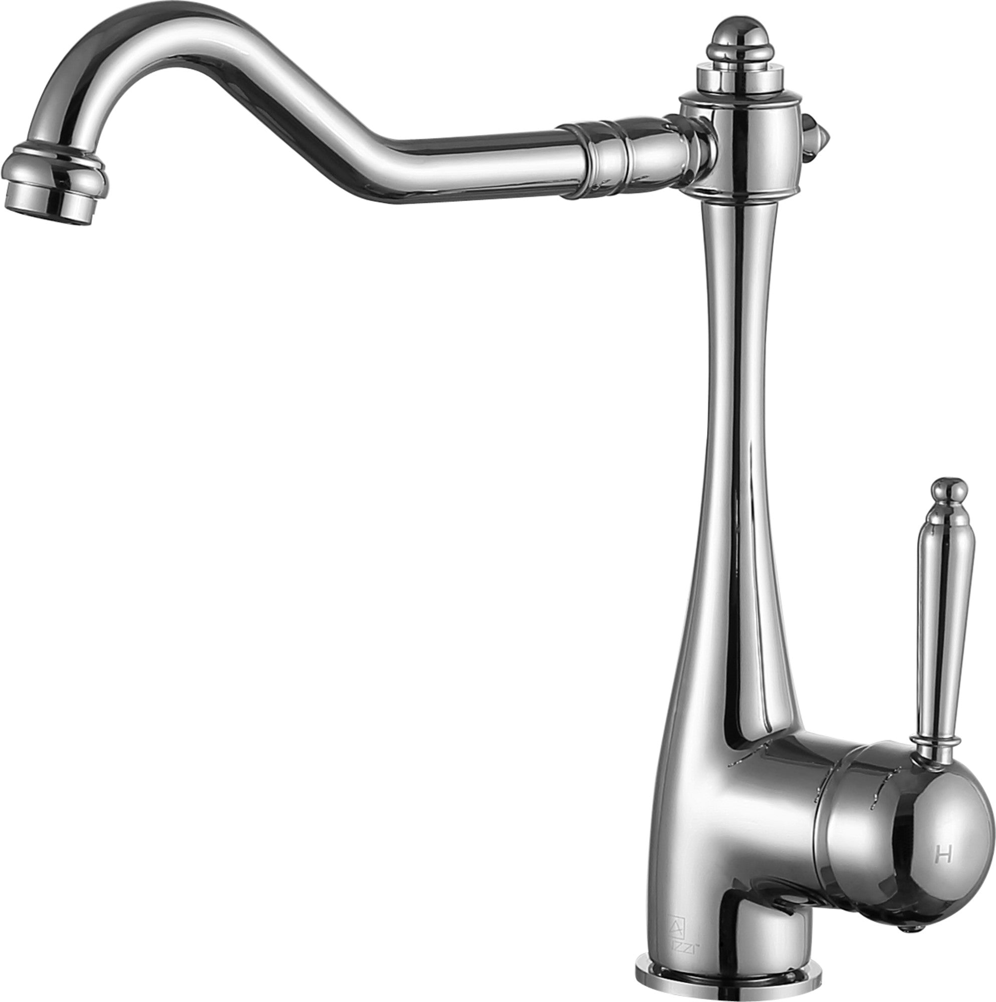 ANZZI Patriarch Elegant Kitchen Faucet, Single Handle Control, High-Arc Spout (8.27" H), WaterSense Certified, Rhino Alloy Solid Brass, Various Finishes