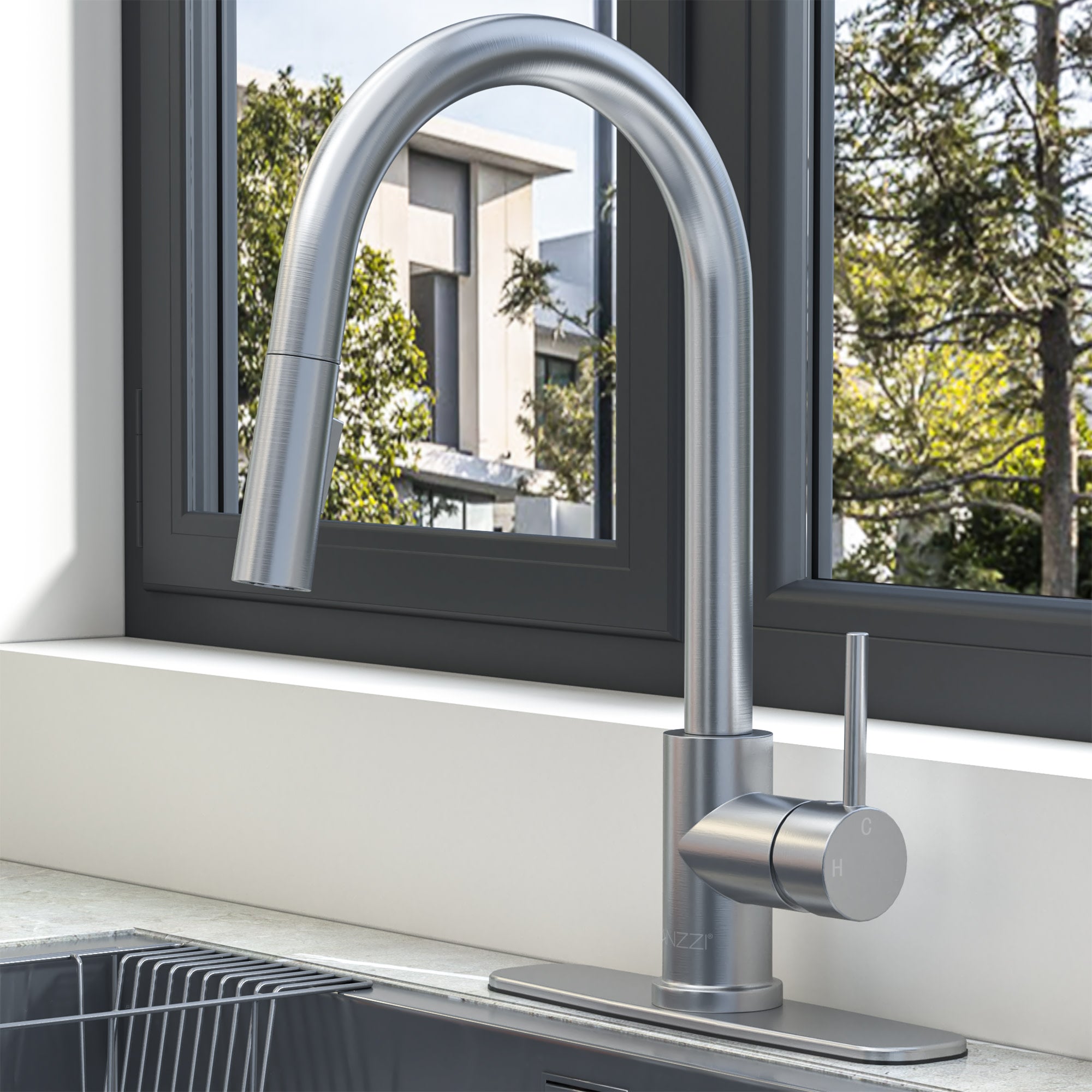 Expedition Series 16 in. 1-Handle Pull-Down Sprayer Kitchen Faucet with 1.8 GPM Flow and Dual Spray Modes