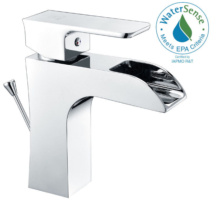 Forza Series Single Hole Single-Handle Low-Arc Bathroom Faucet in Polished Chrome — image 1