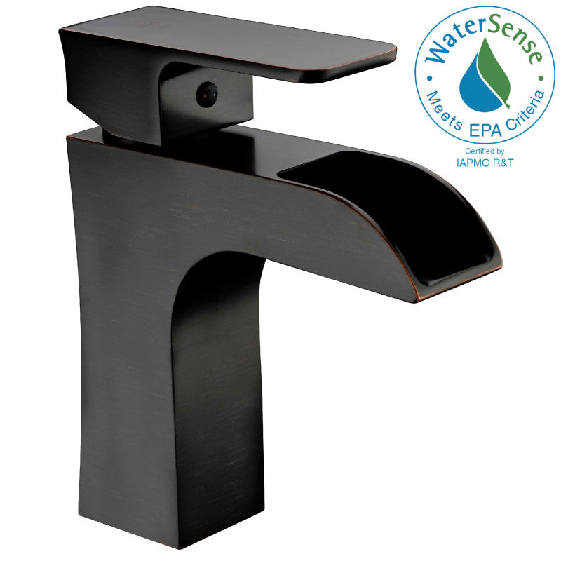 Forza Series Single Hole Single-Handle Low-Arc Bathroom Faucet in Oil Rubbed Bronze — image 1