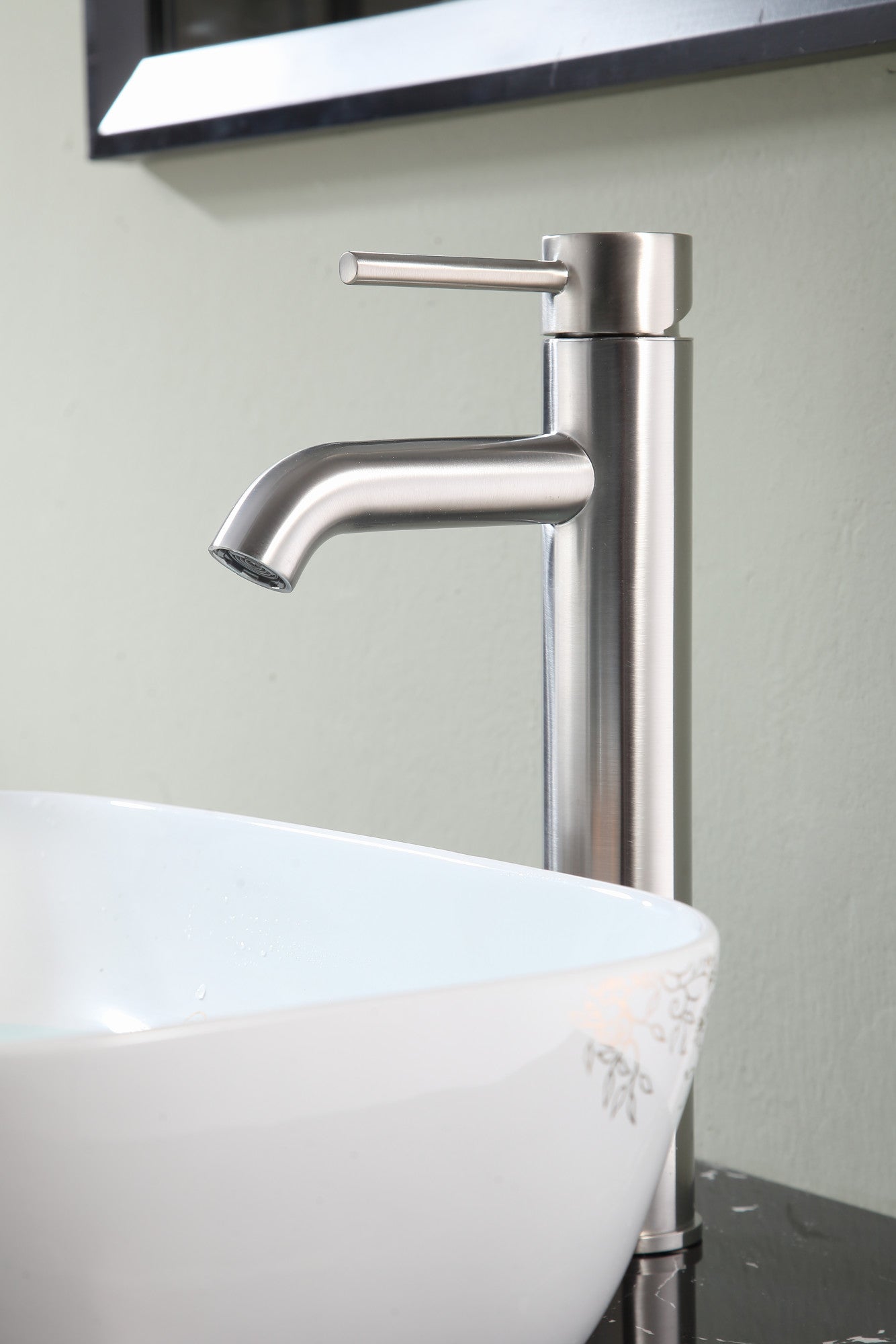 Valle Single Hole Single Handle Bathroom Faucet in Brushed Nickel — thumbnail 2