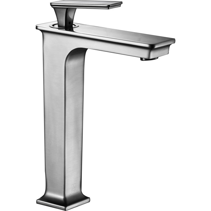 Saunter Single Hole Single-Handle Vessel Bathroom Faucet in Brushed Nickel — image 1