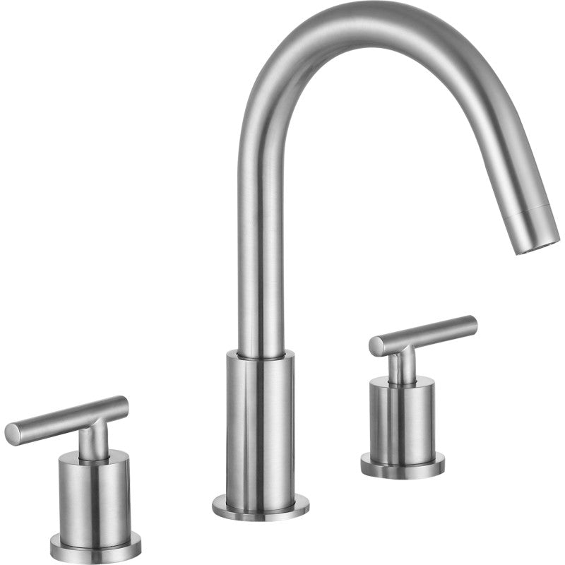 Roman 8 in. Widespread 2-Handle Bathroom Faucet in Brushed Nickel