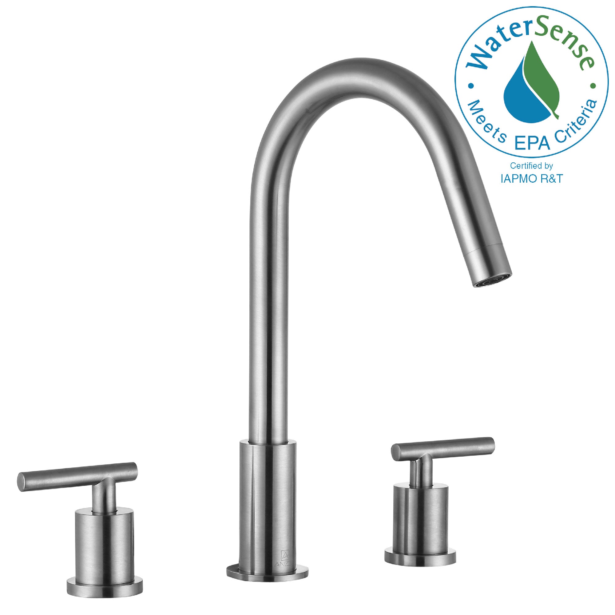 Spartan 8 in. Widespread 2-Handle Bathroom Faucet in Brushed Nickel — thumbnail 2