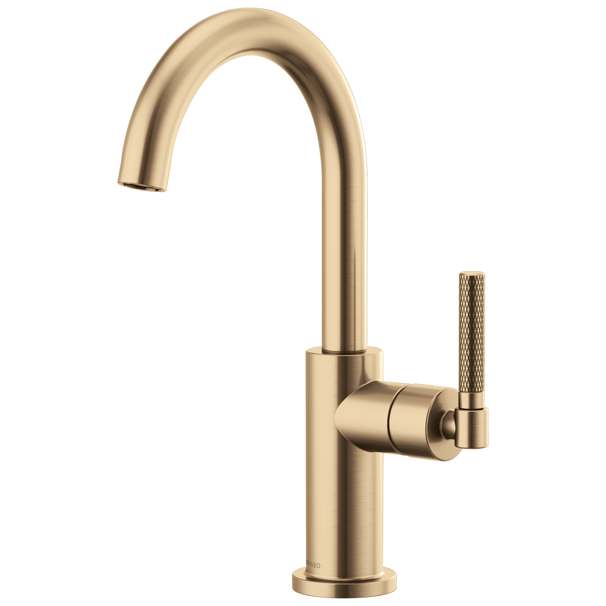 Litze Bar Faucet with Arc Spout and Knurled Handle Kit