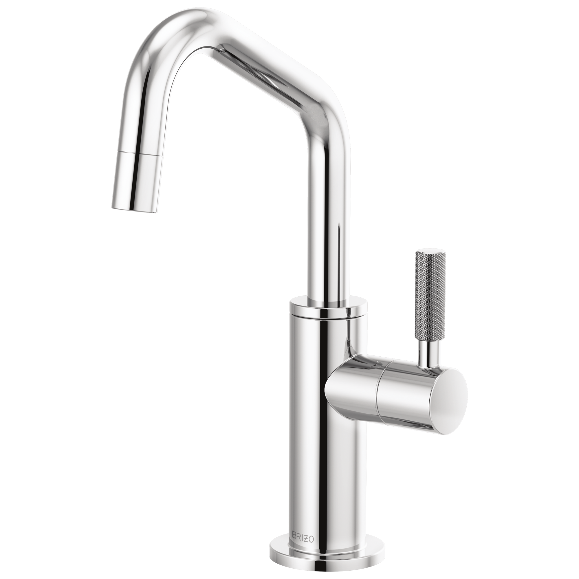 Litze Beverage Faucet with Angled Spout and Knurled Handle — image 1