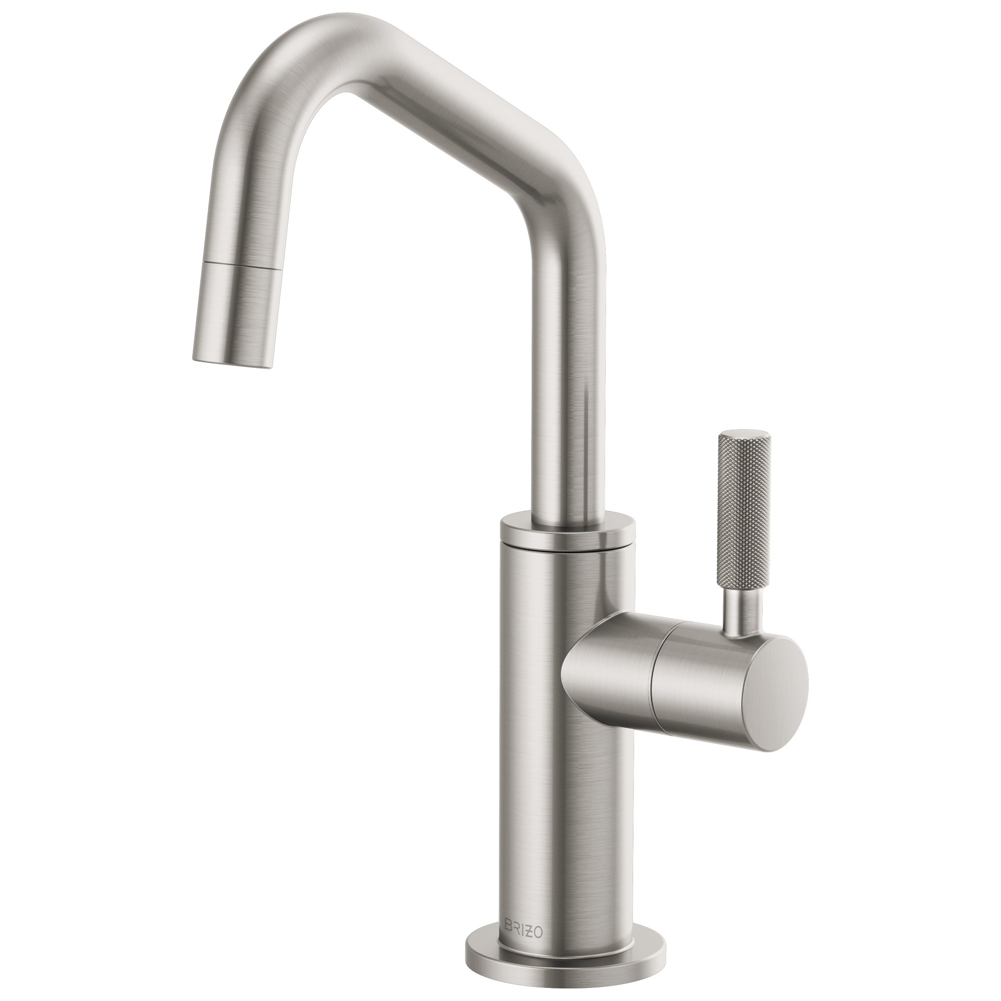 Litze Beverage Faucet with Angled Spout and Knurled Handle — image 1