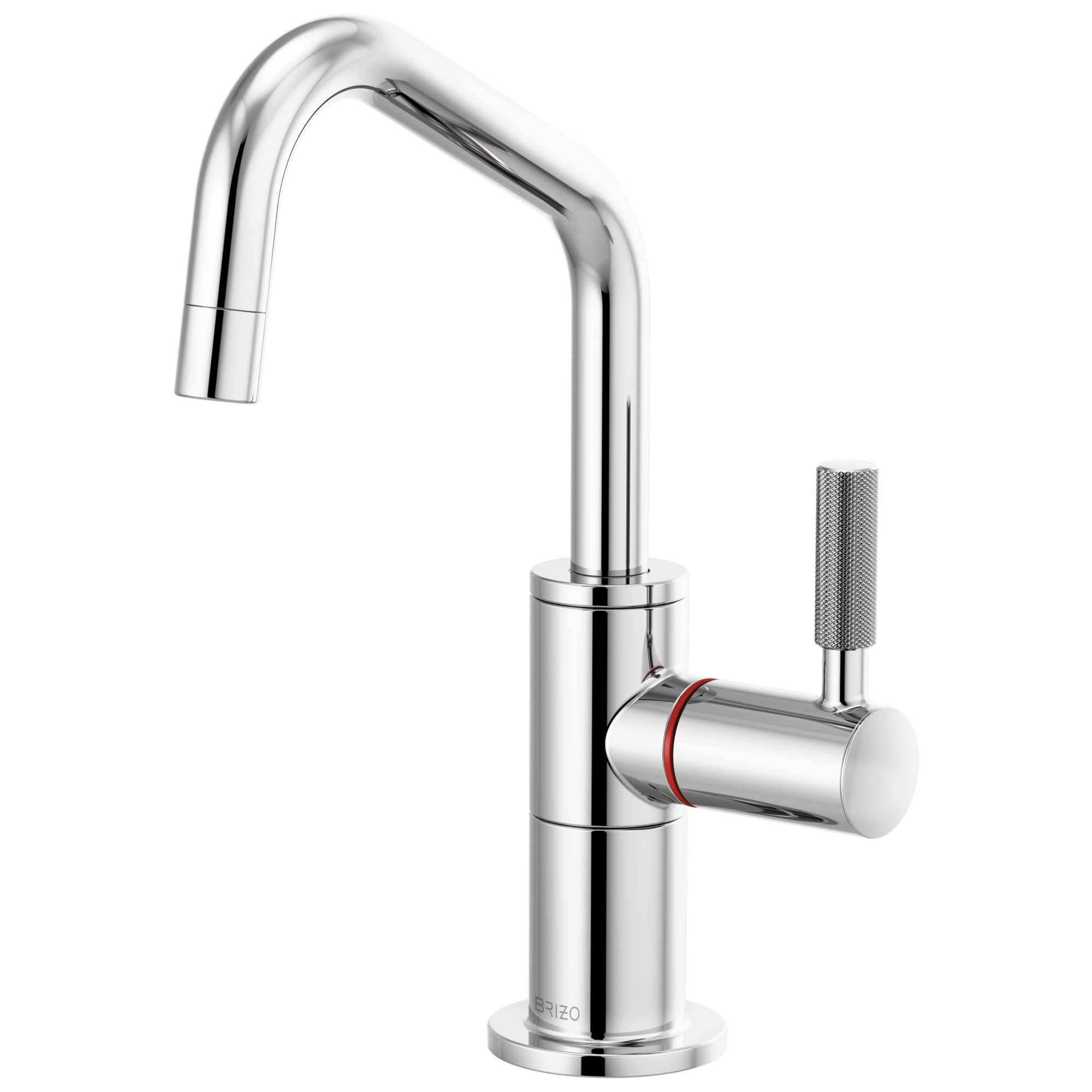 Litze Instant Hot Faucet with Angled Spout and Knurled Handle