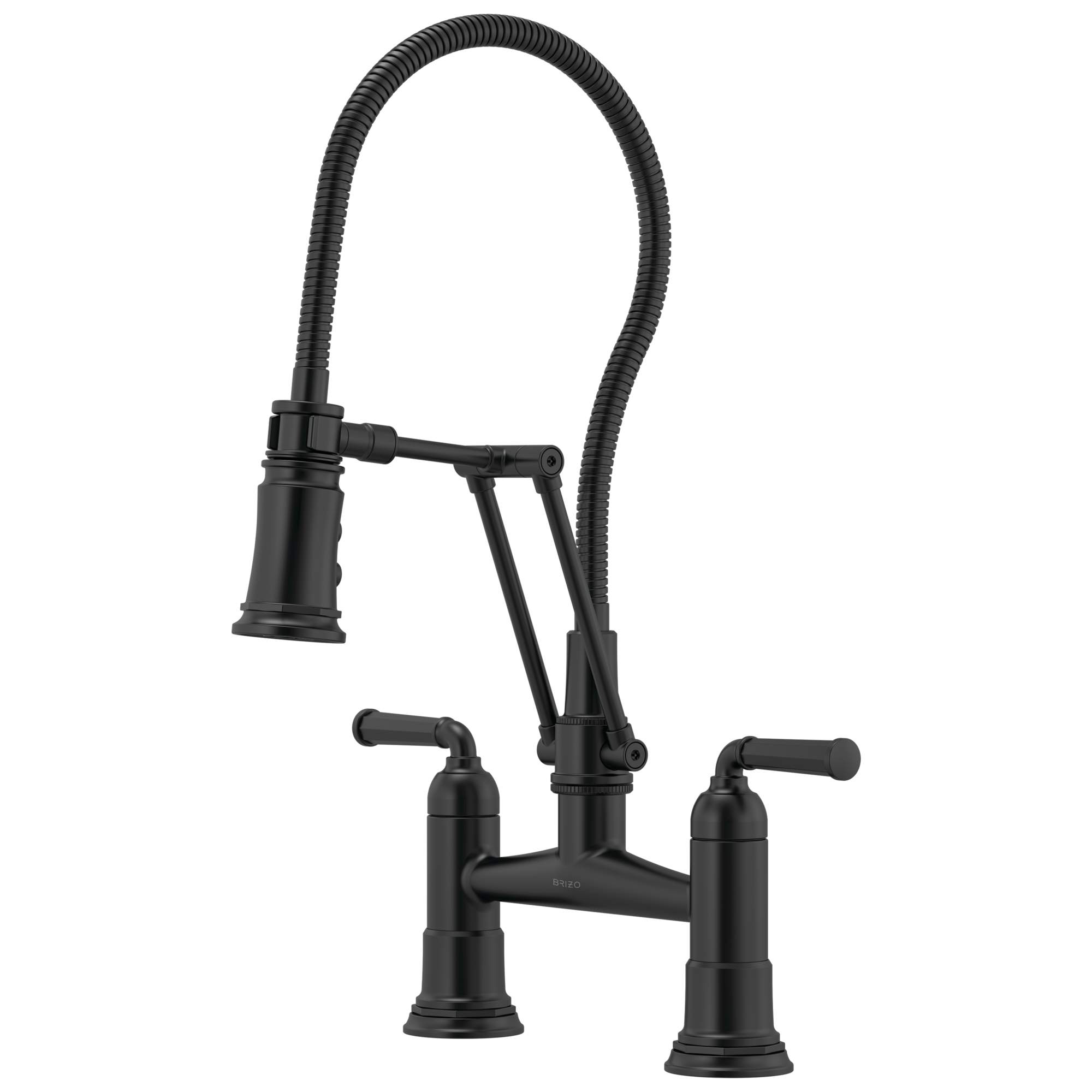 Rook Articulating Bridge Faucet with Finished Hose