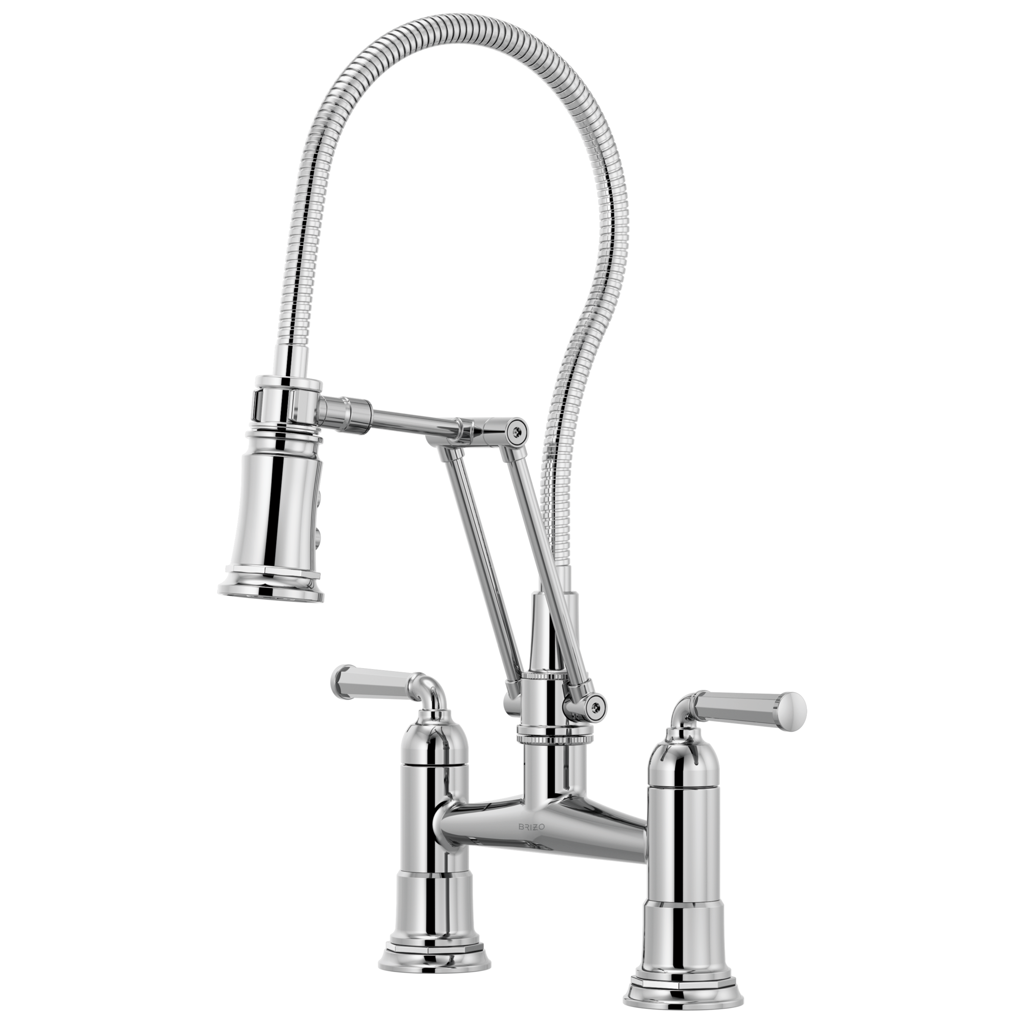 Rook Articulating Bridge Faucet with Finished Hose
