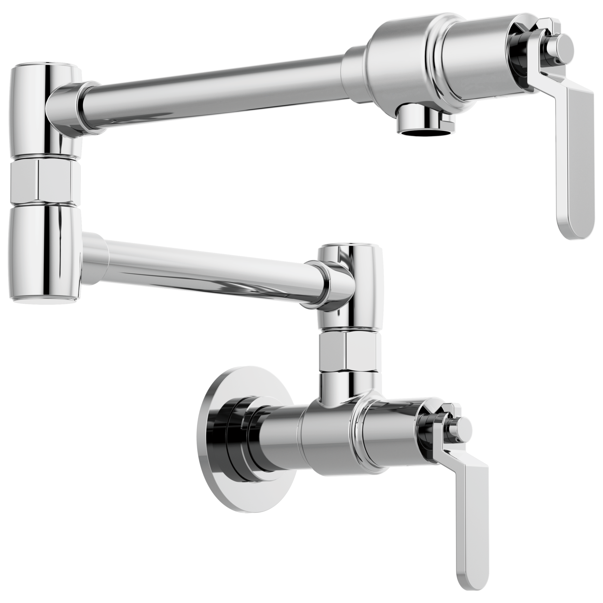 Litze Wall Mount Pot Filler with Industrial Handle Kit