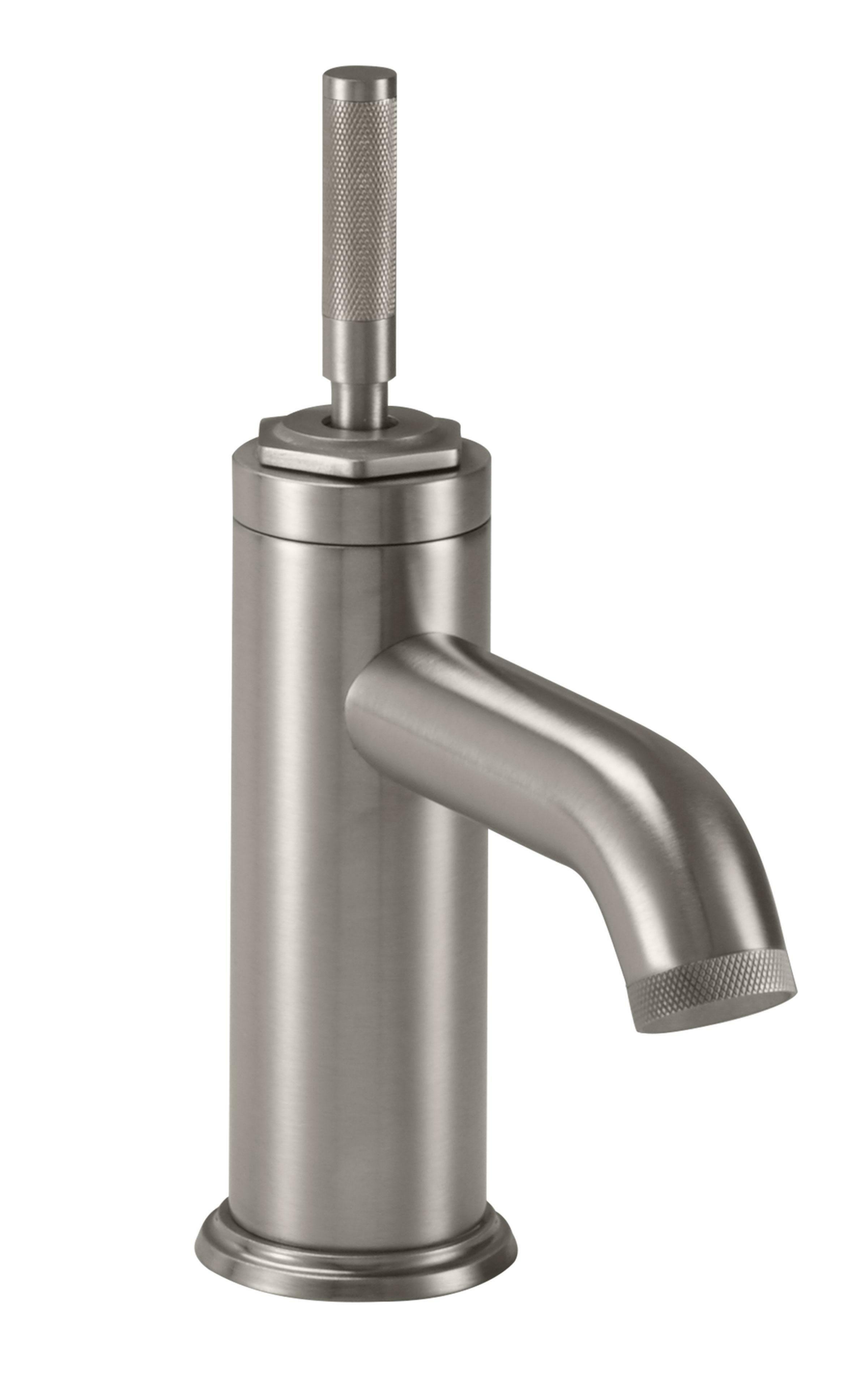 Descanso Single Hole Lavatory Faucet - Knurled Handle