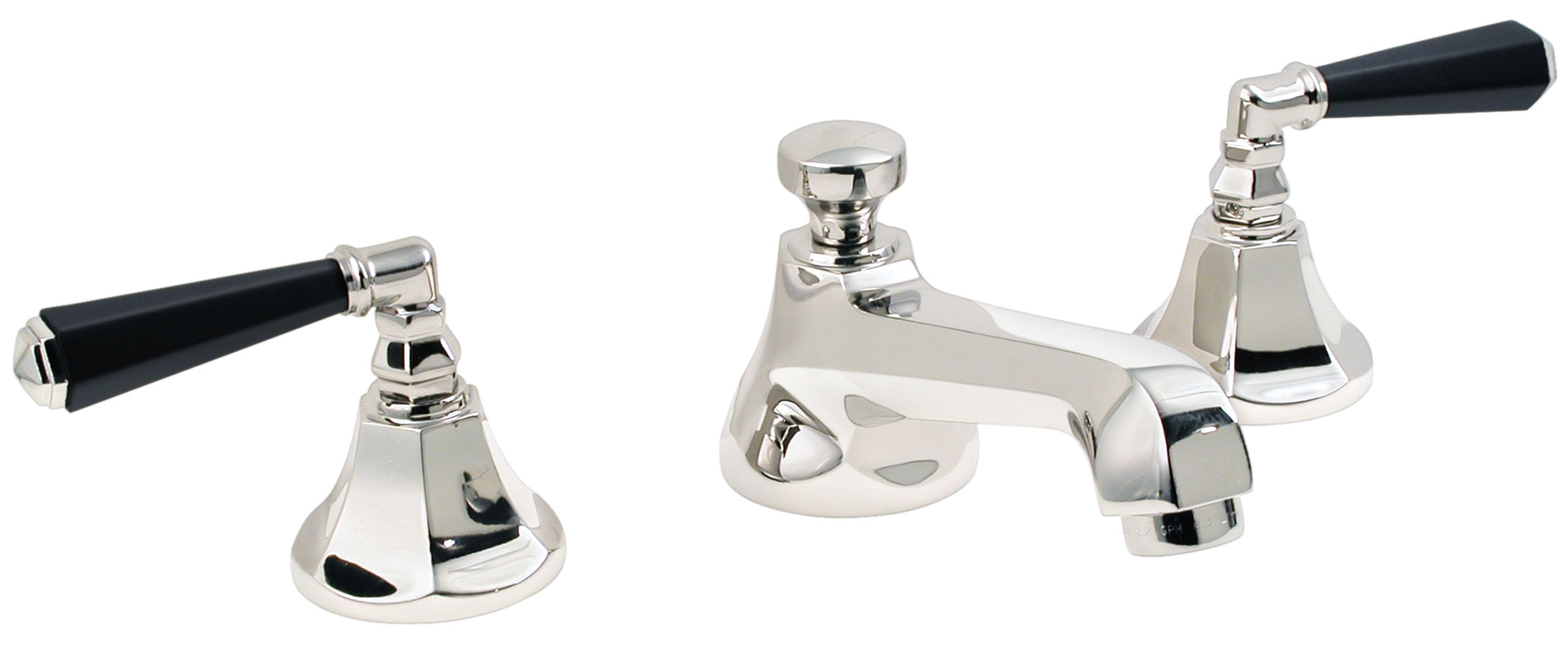 Monterey Art Deco Collection - Deco Moderne 8" Widespread Lavatory Faucet with ZeroDrain® Upgrade