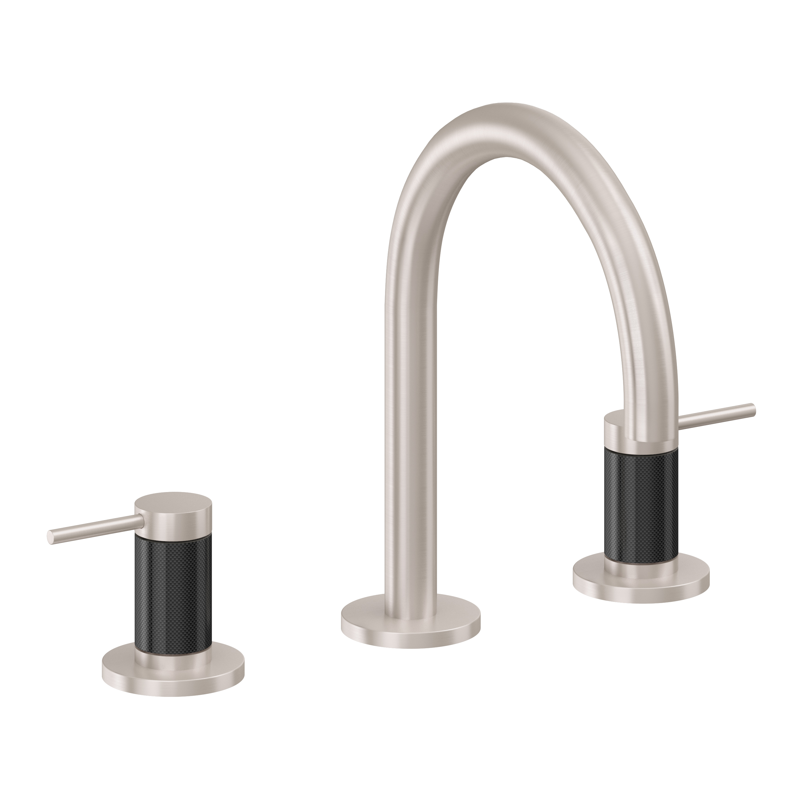 D Street 8" Widespread Lavatory Faucet - High Spout; Carbon Fiber Insert — image 1