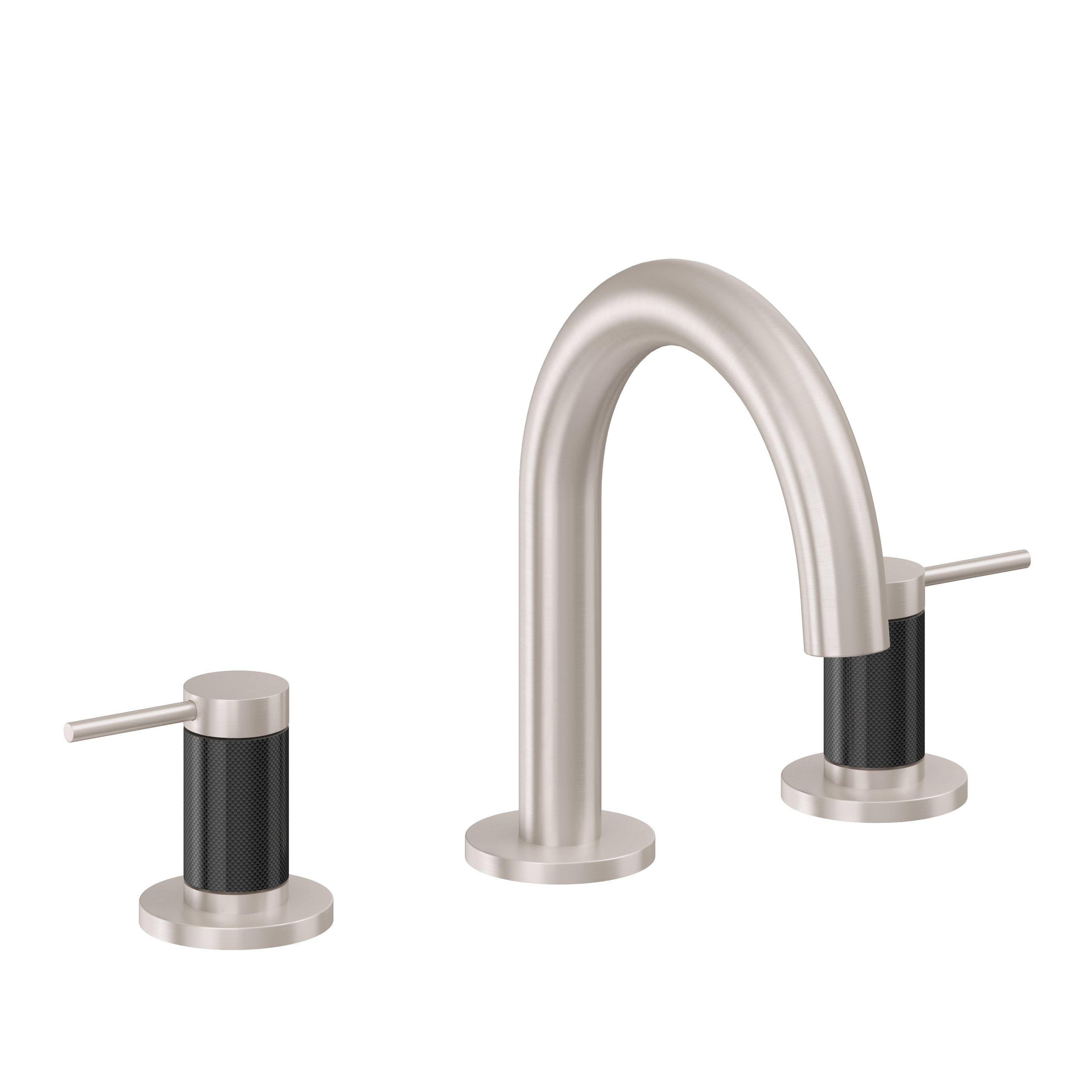D Street 8" Widespread Lavatory Faucet - Medium Spout; Carbon Fiber Insert — image 1