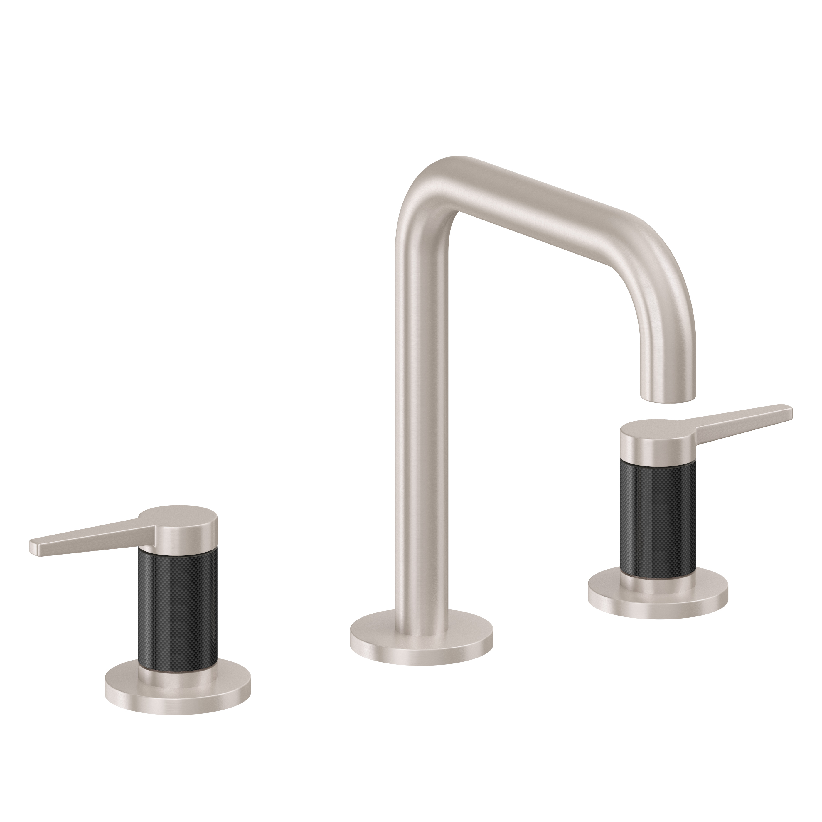 D Street 8" Widespread Lavatory Faucet - Quad Spout; Carbon Fiber Insert — image 1