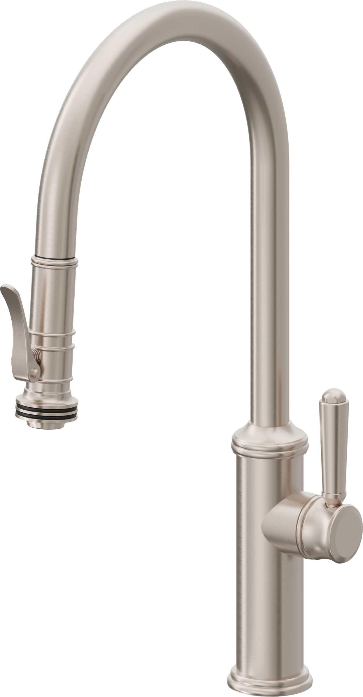 Davoli Pull-Down Kitchen Faucet with Squeeze Handle Sprayer - High Spout