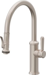 Davoli Pull-Down Kitchen Faucet with Squeeze Handle Sprayer - Low Spout