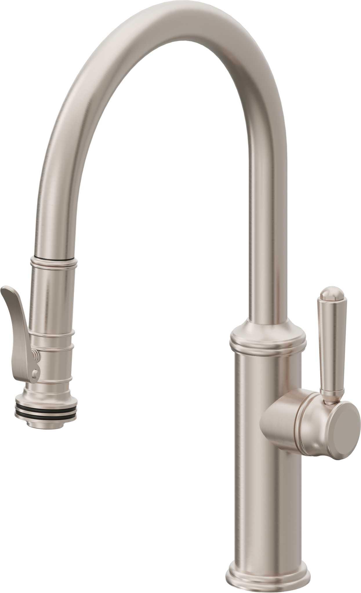 Davoli Pull-Down Kitchen Faucet with Squeeze Handle Sprayer - Low Spout