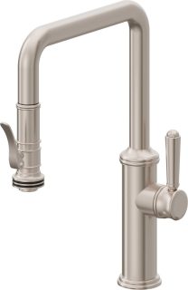Davoli Pull-Down Kitchen Faucet with Squeeze Handle Sprayer - Quad Spout