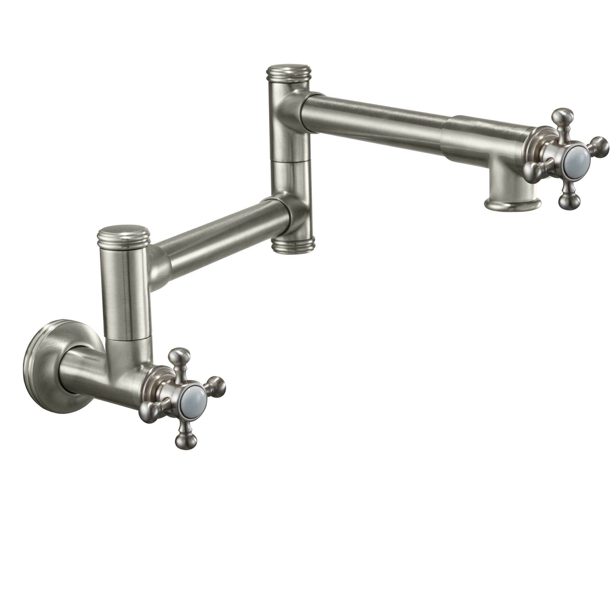 Davoli Pot Filler - Dual Handle Wall Mount - Traditional