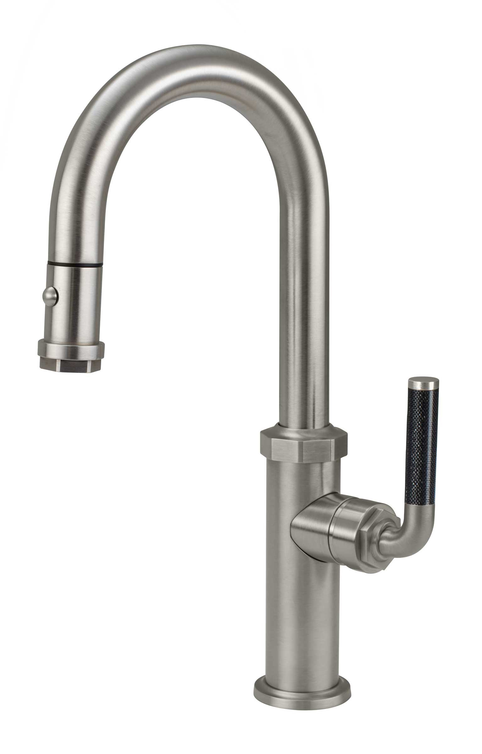 Descanso Pull-Down Prep/Bar Faucet - Carbon Fiber Handle