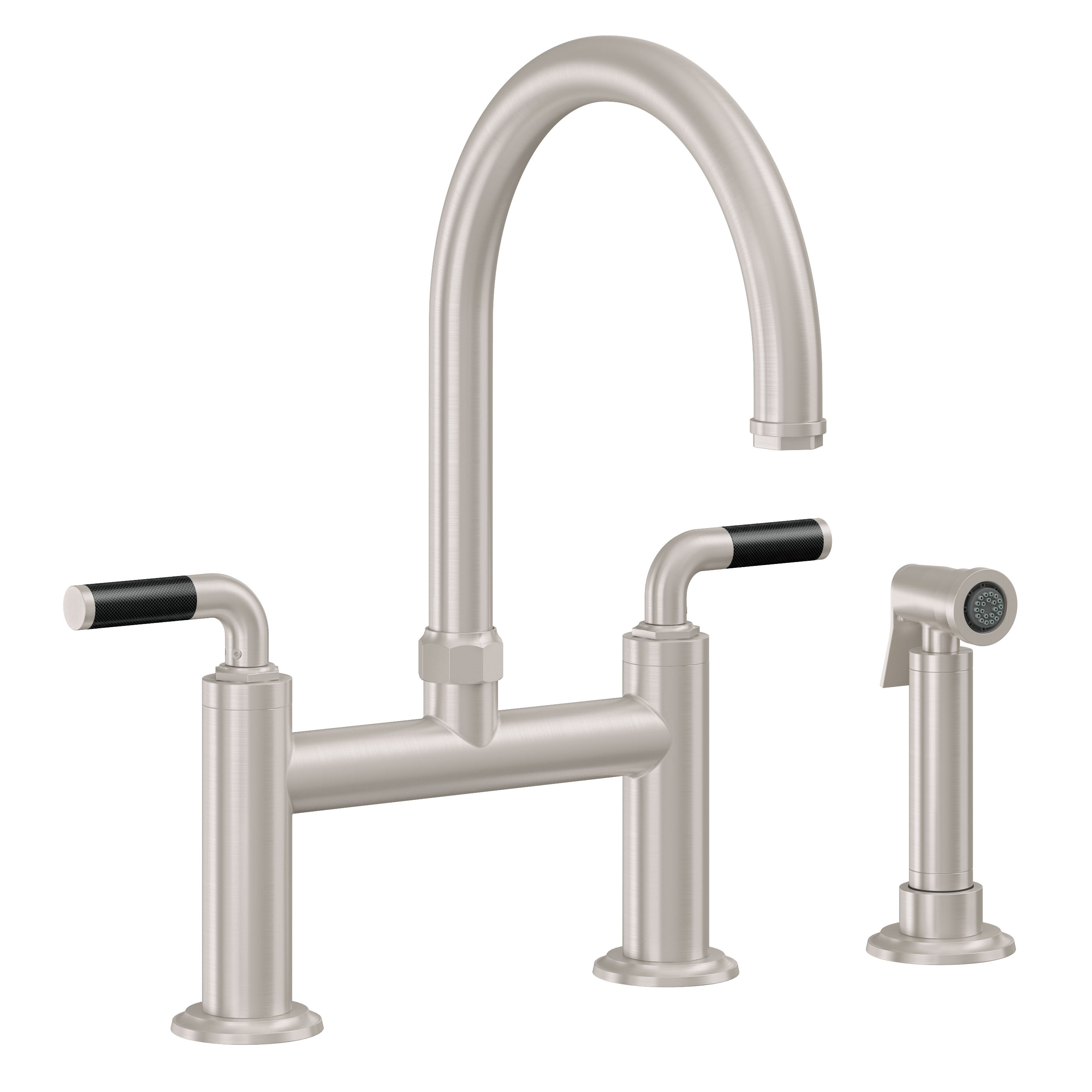 Descanso Bridge Kitchen Faucet with Sidespray - Arc Spout