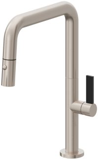 Poetto Pull-Down Kitchen Faucet with Button Sprayer  - Quad Spout