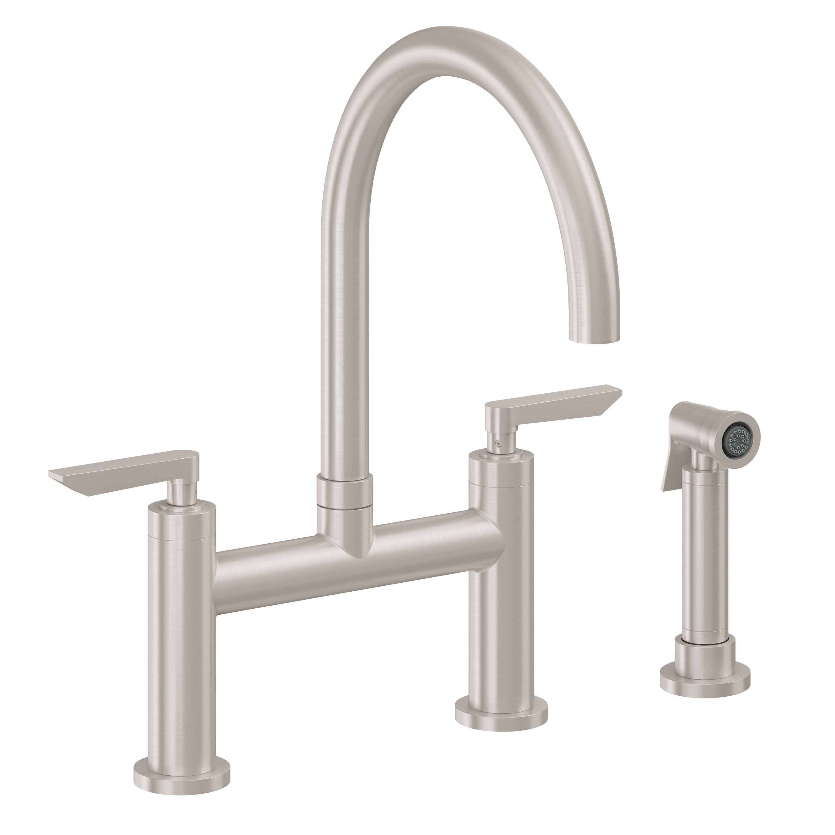Corsano Bridge Kitchen Faucet with Sidespray - Arc Spout — image 1