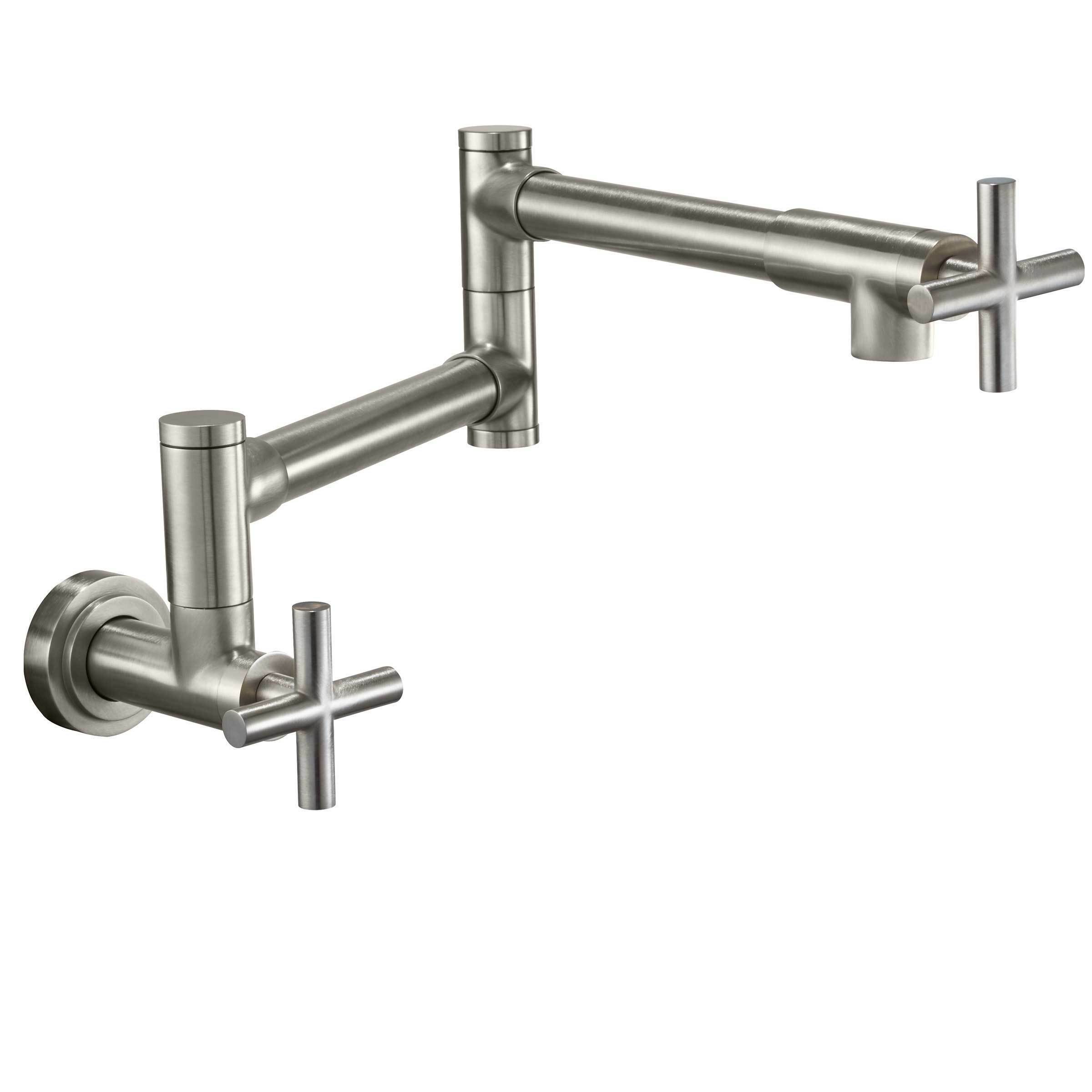 Corsano Pot Filler - Dual Handle Wall Mount - Contemporary