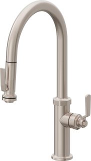 Descanso Works Pull-Down Kitchen Faucet with Squeeze Handle Sprayer - High Spout