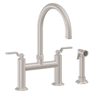 Descanso Works Bridge Kitchen Faucet with Sidespray - Arc Spout