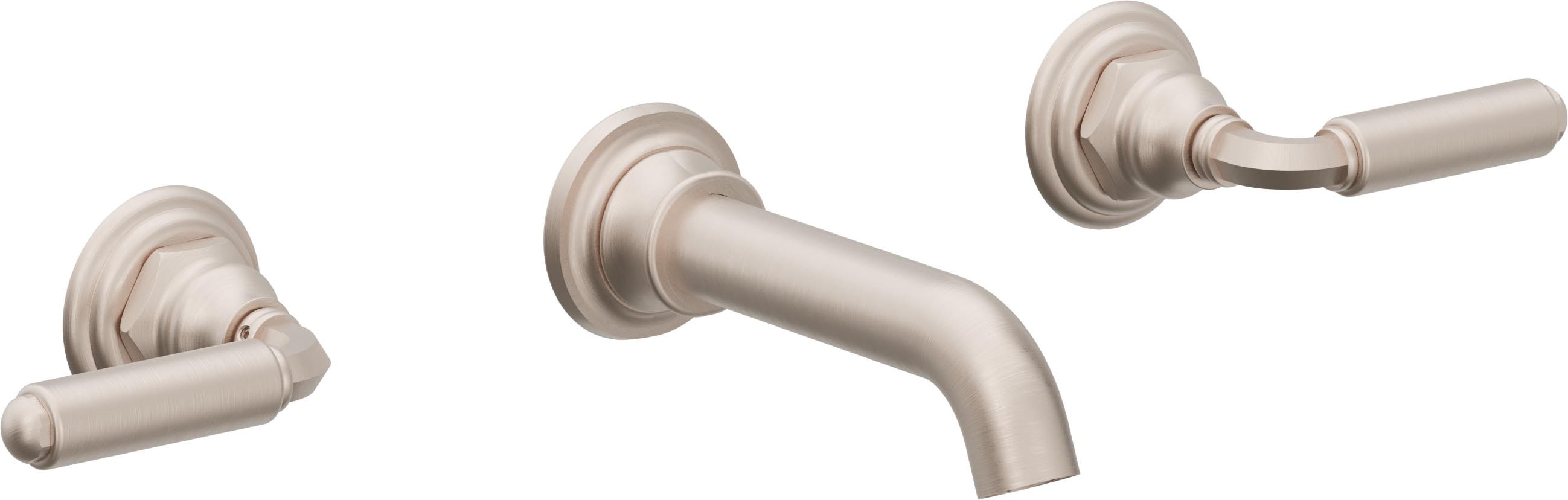 Del Mar Two Handle Lavatory Wall Faucet Trim Only
