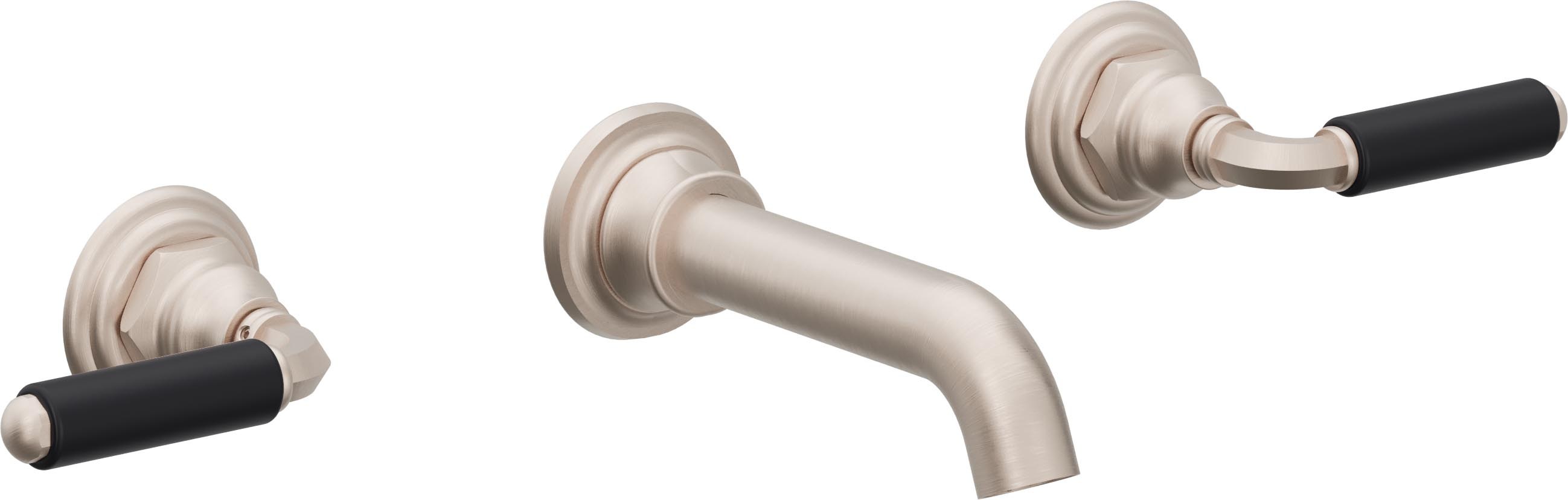Del Mar Two Handle Lavatory Wall Faucet Trim Only