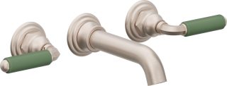 Del Mar Two Handle Lavatory Wall Faucet Trim Only