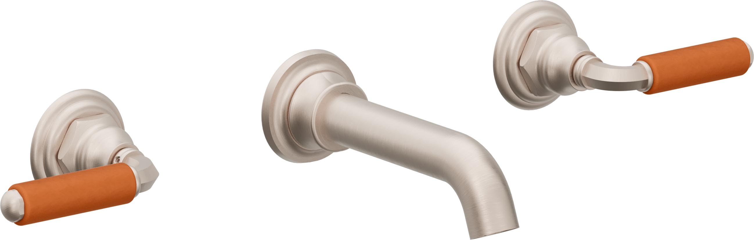 Del Mar Two Handle Lavatory Wall Faucet Trim Only — image 1