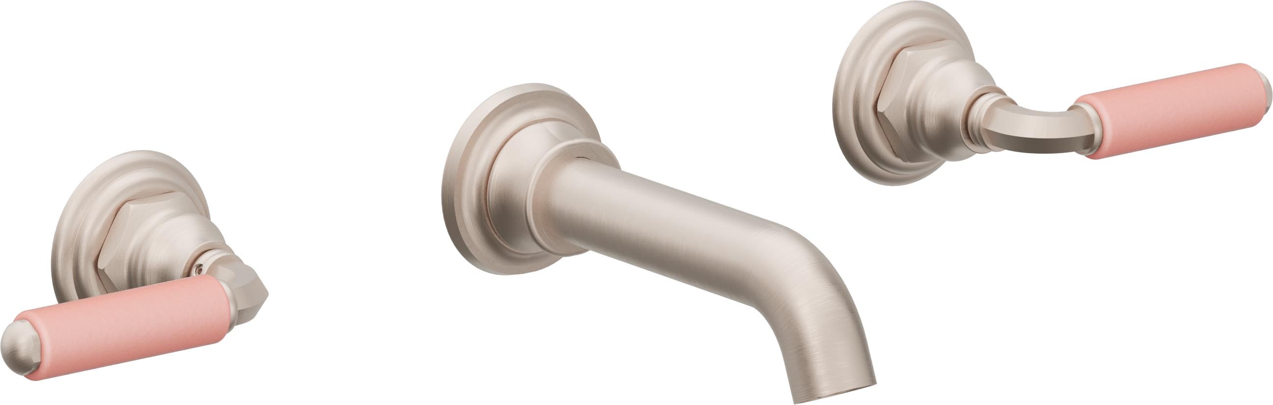 Del Mar Two Handle Lavatory Wall Faucet Trim Only — image 1