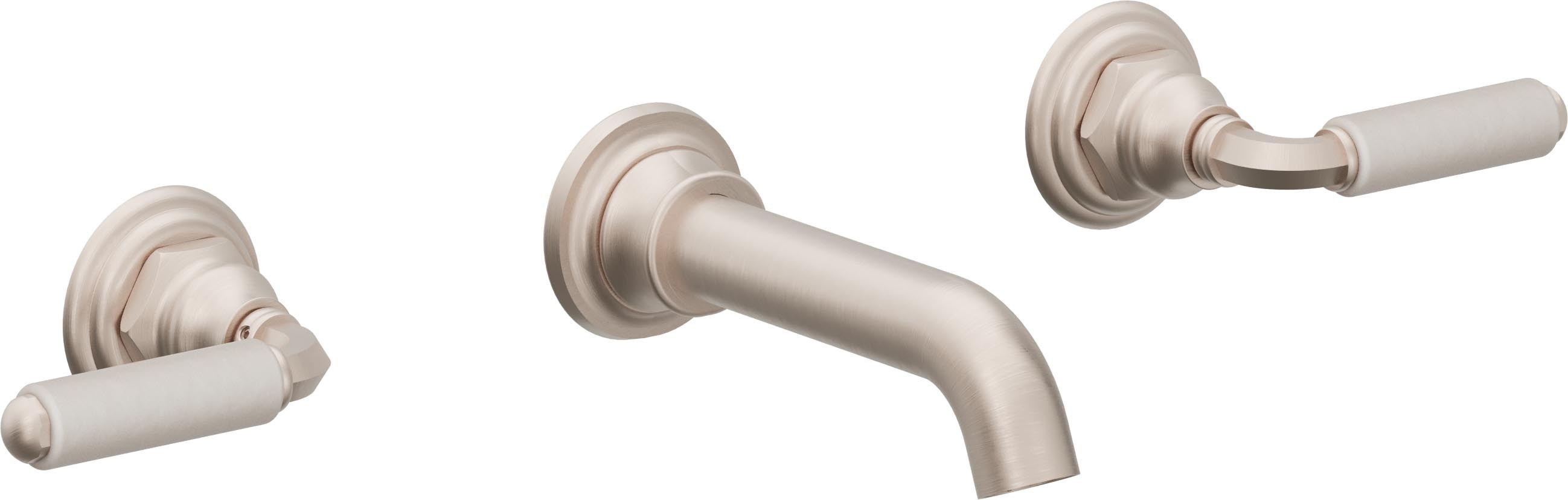 Del Mar Two Handle Lavatory Wall Faucet Trim Only