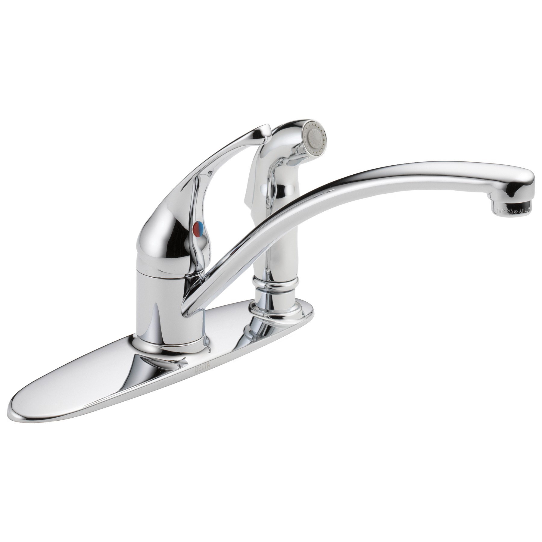 Single Handle Kitchen Faucet with Spray in Chrome 10902LF
