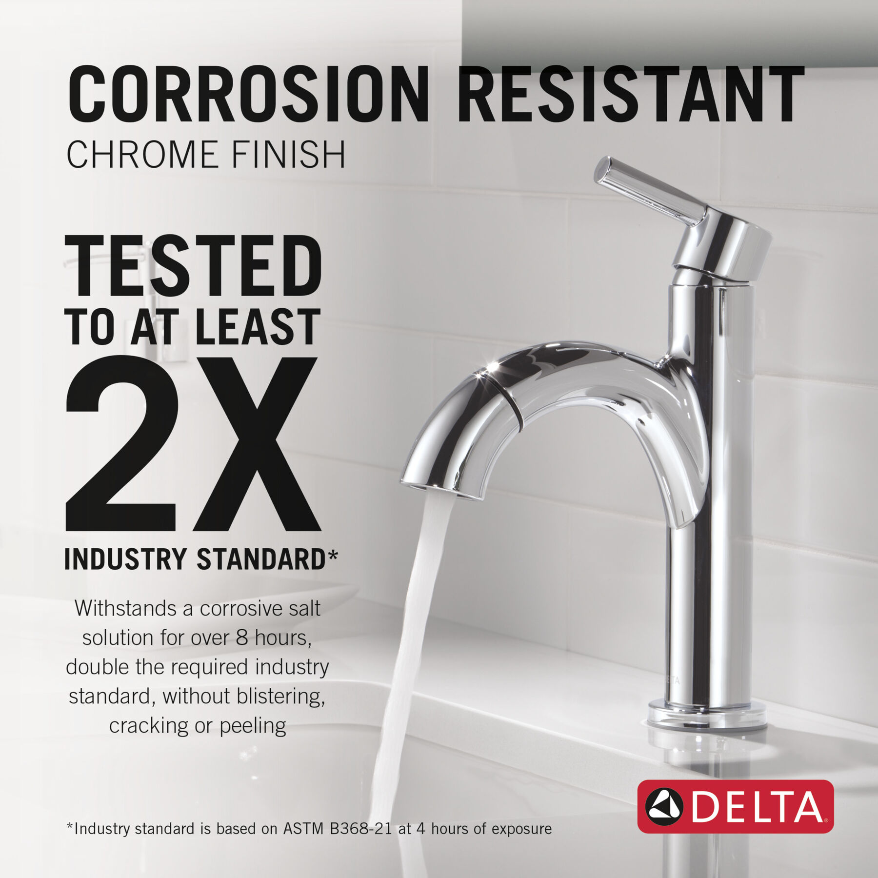 Single Handle Pull-Down Bathroom Faucet in Chrome — thumbnail 3