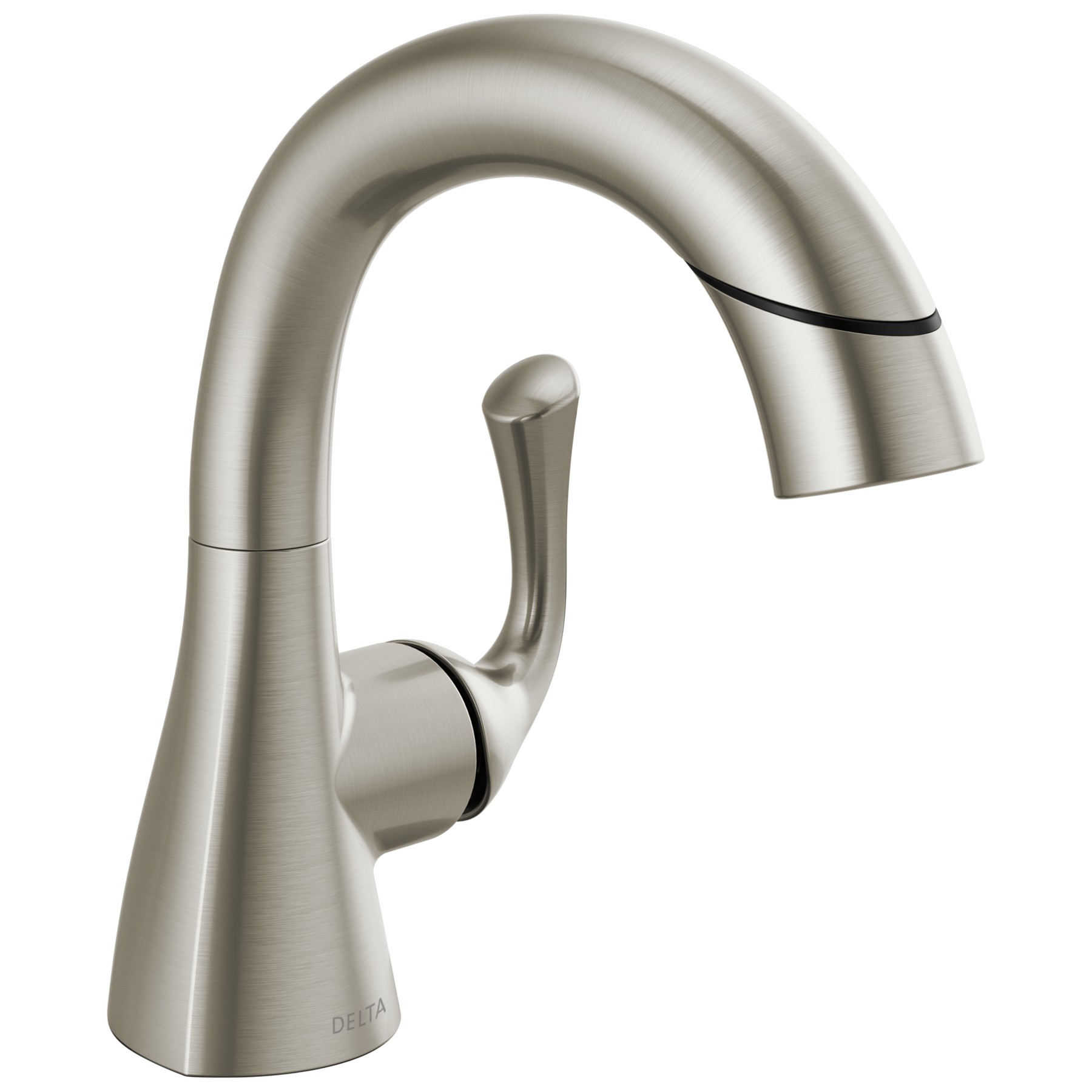 Single Handle Pull-Down Bathroom Faucet in Spotshield Brushed Nickel