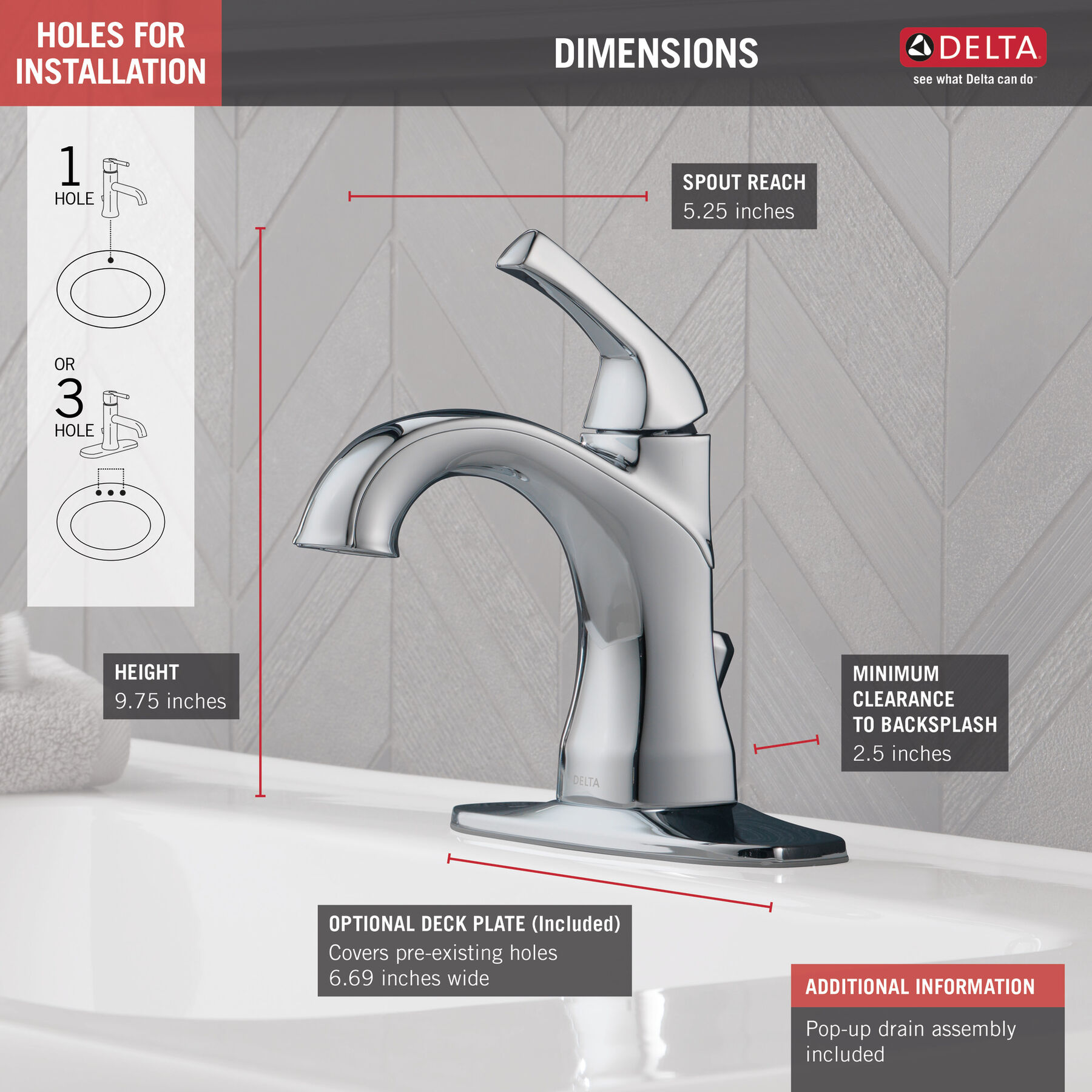 Single Handle Centerset Faucet in Chrome 15770LF — image 1