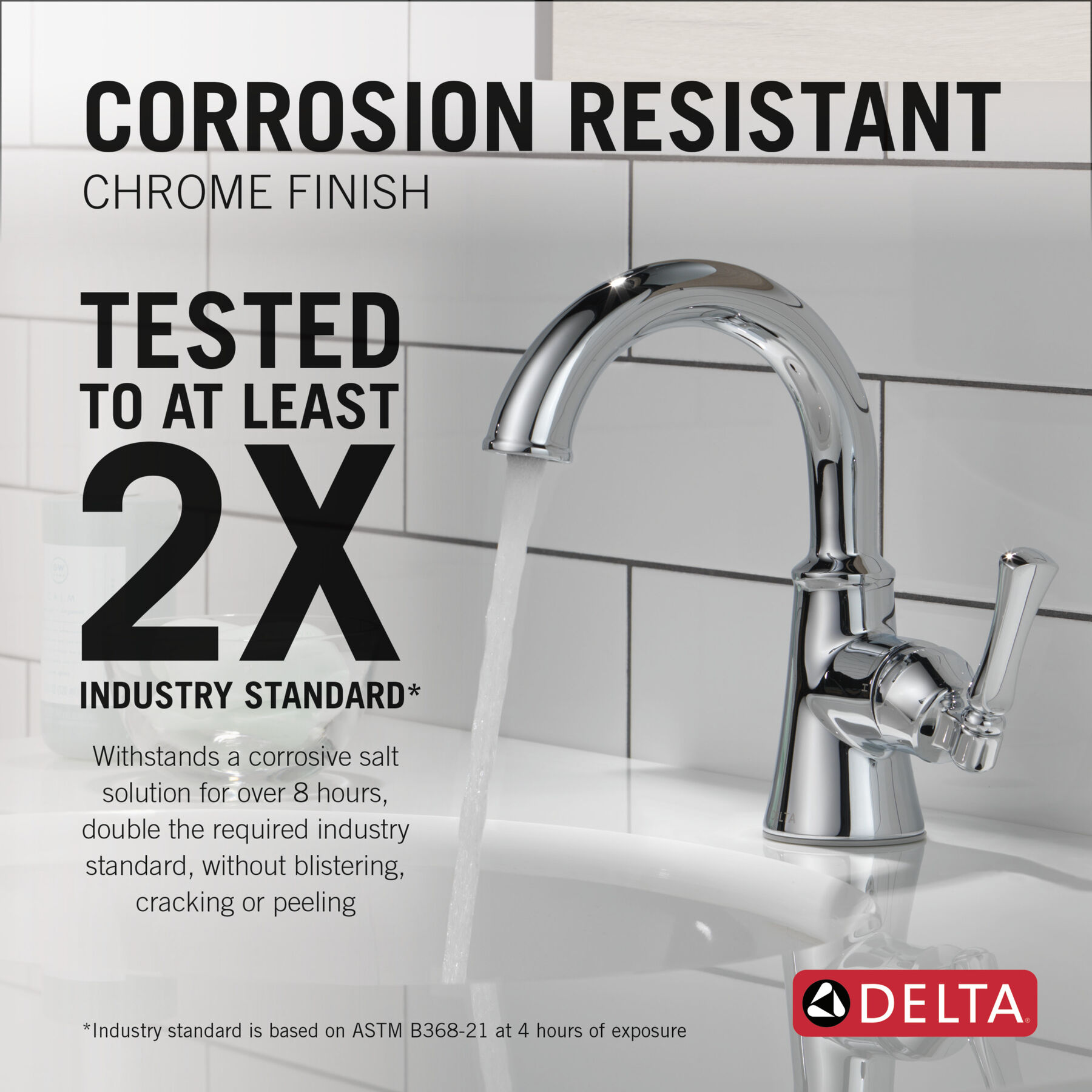 Single Handle Bathroom Faucet in Chrome 15798LF — thumbnail 3
