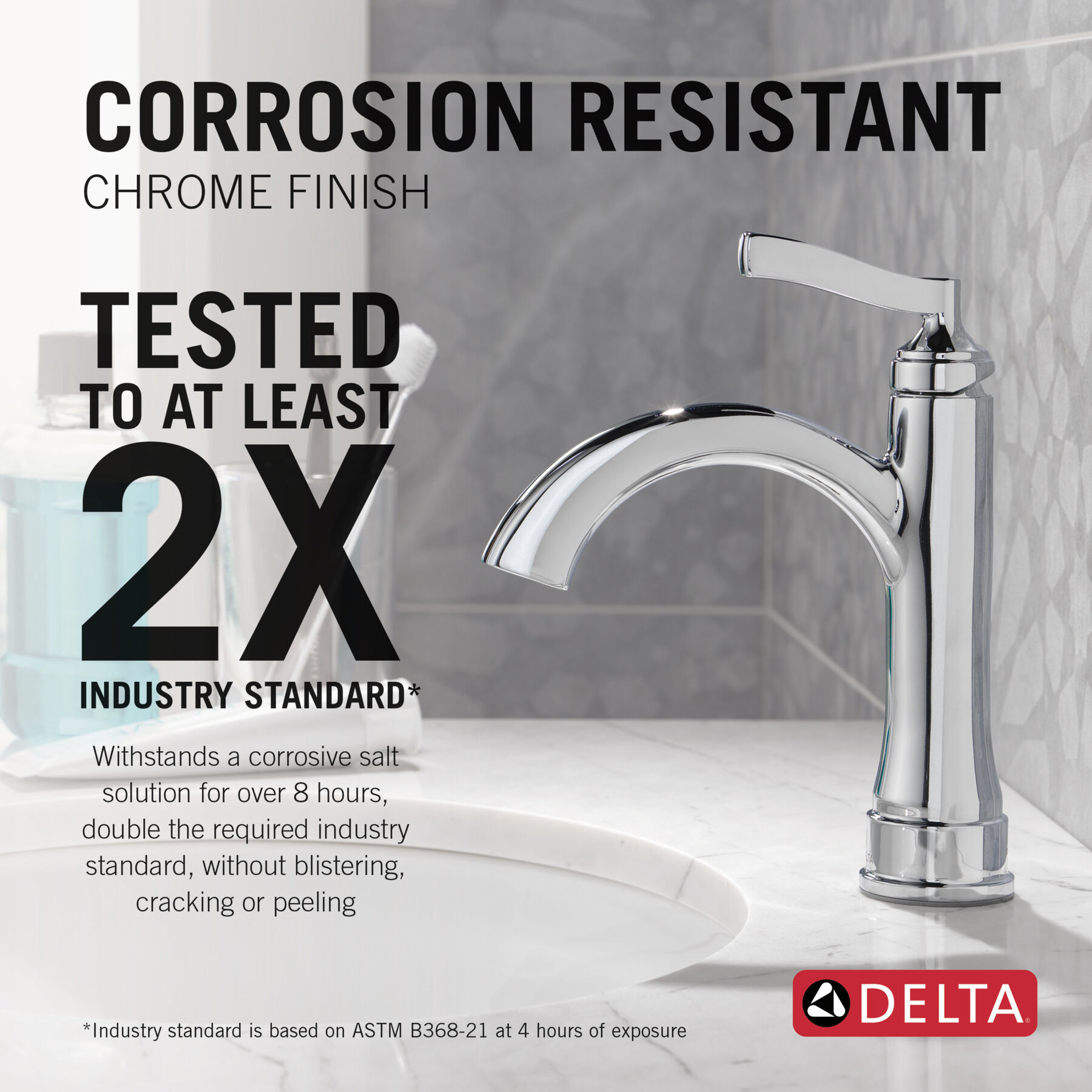 Single Handle Bathroom Faucet in Chrome 15822LF — thumbnail 3