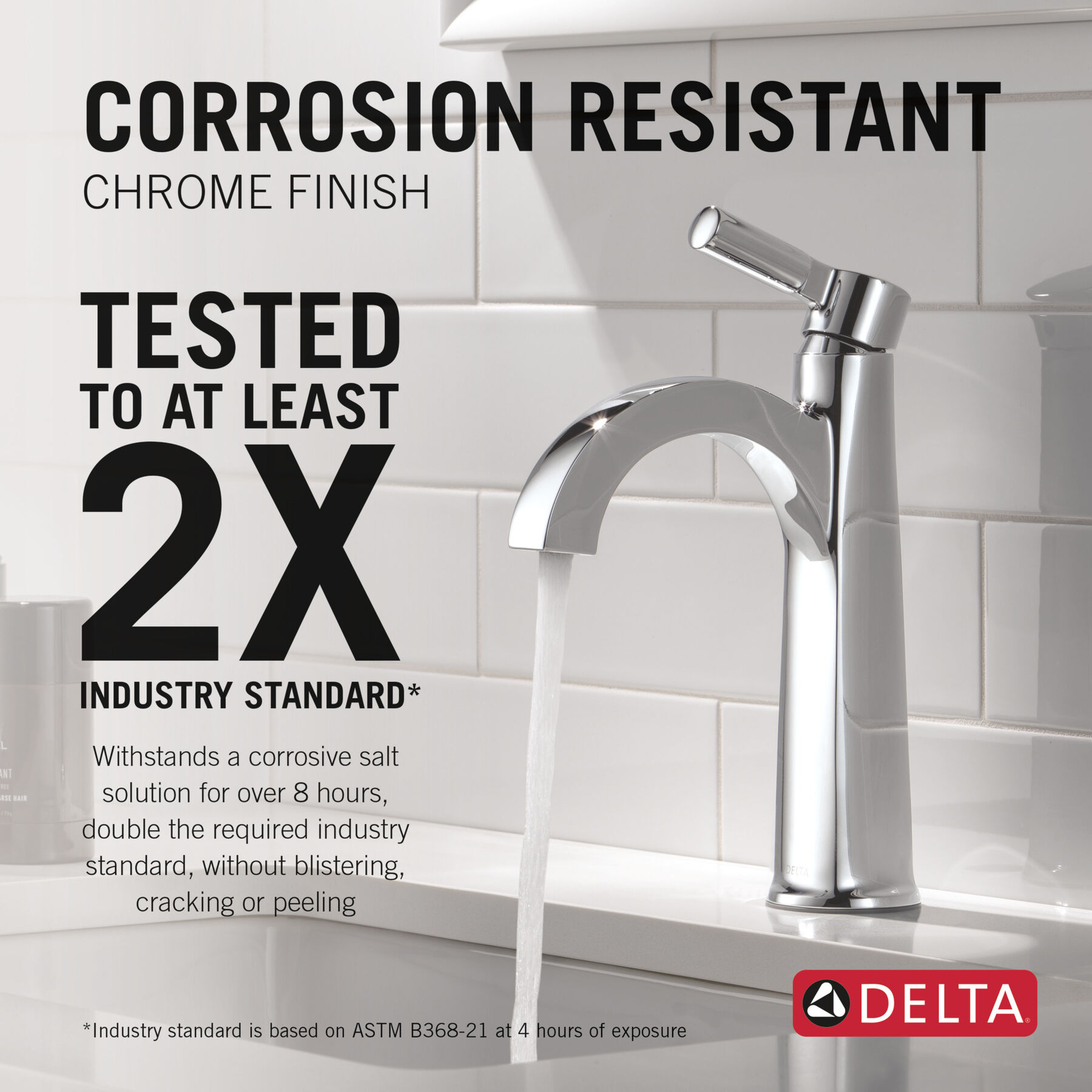 Single Handle Bathroom Faucet in Chrome 15839LF — thumbnail 2