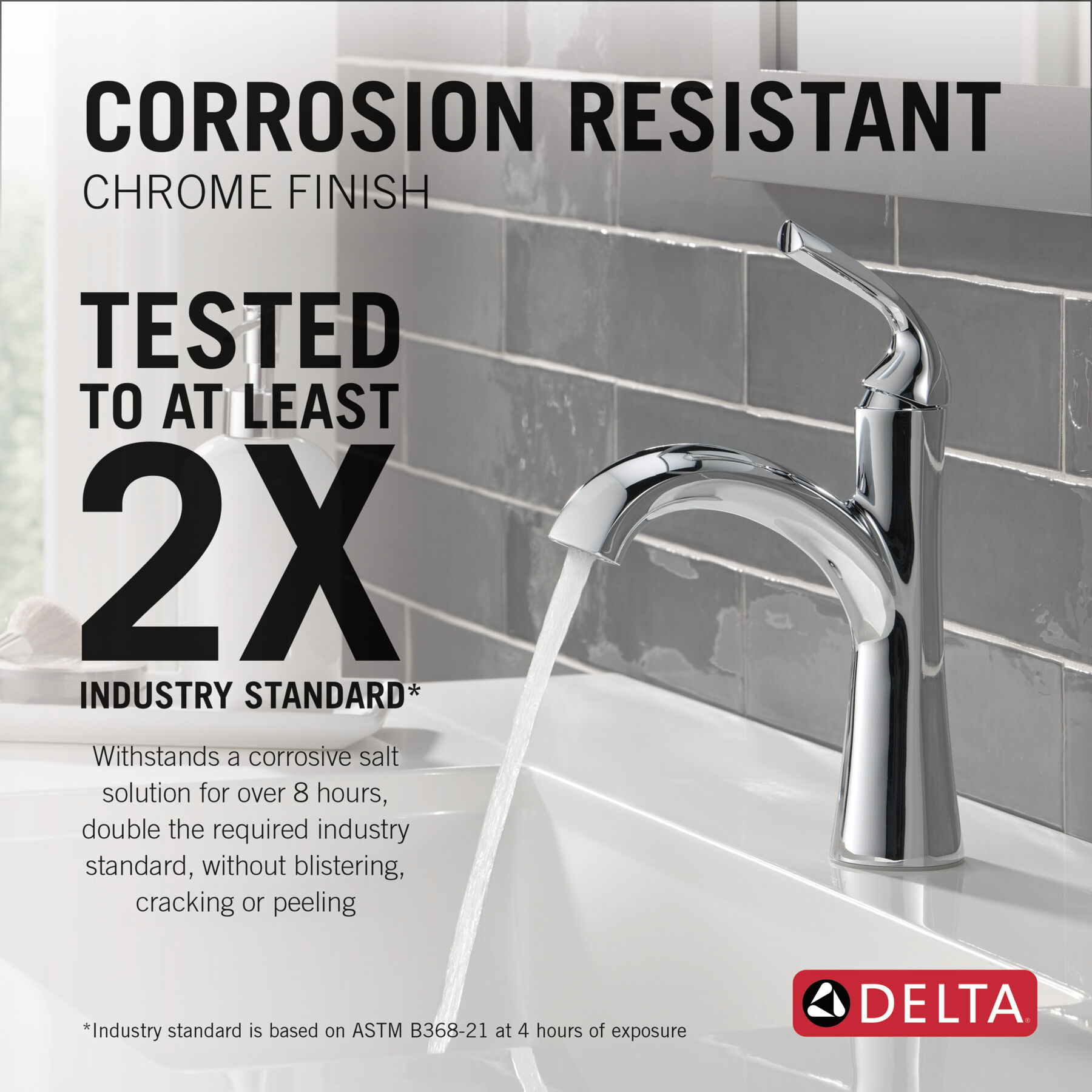 Single Handle Bathroom Faucet in Chrome 15847LF — thumbnail 3