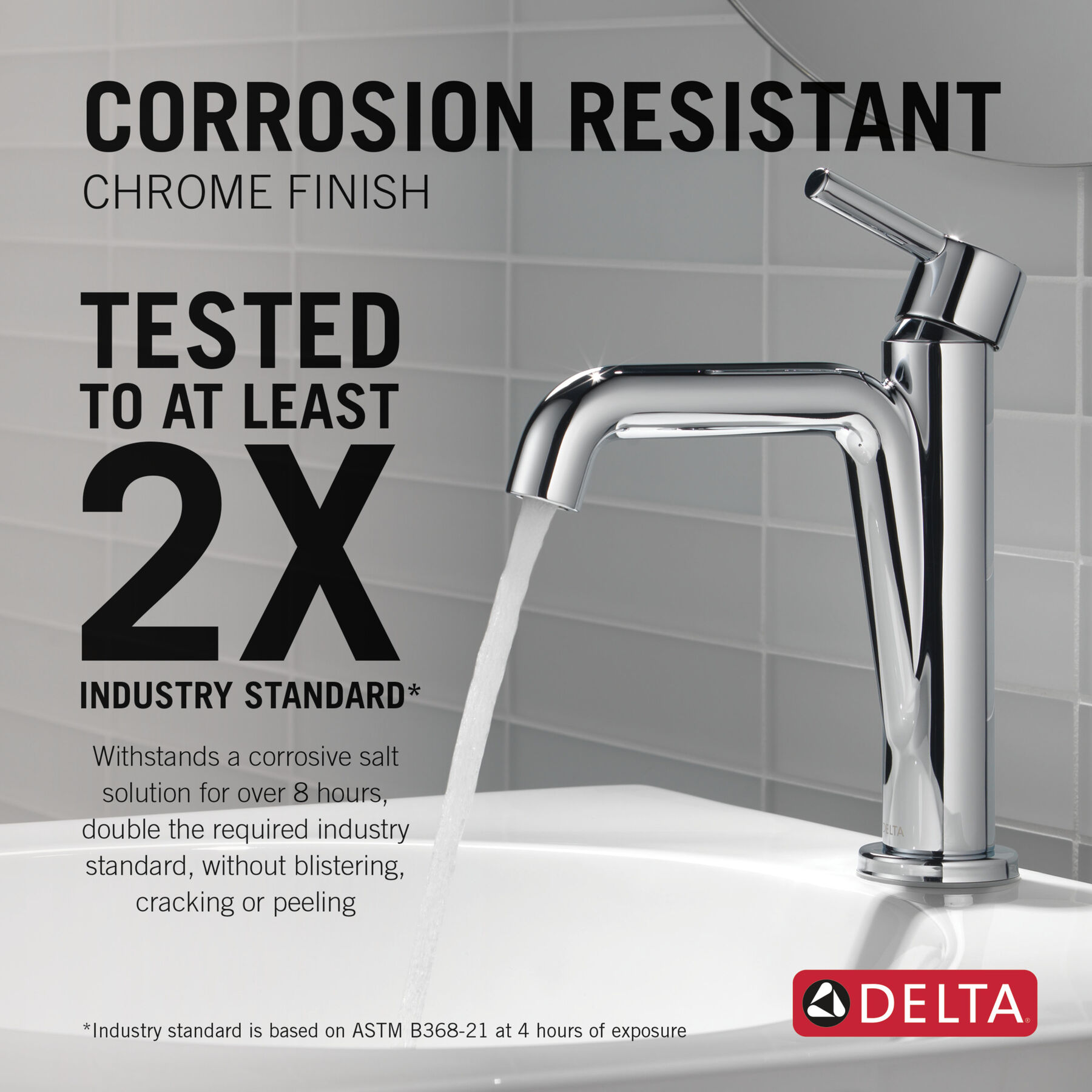 Single Handle Bathroom Faucet in Chrome 15849LF — thumbnail 3
