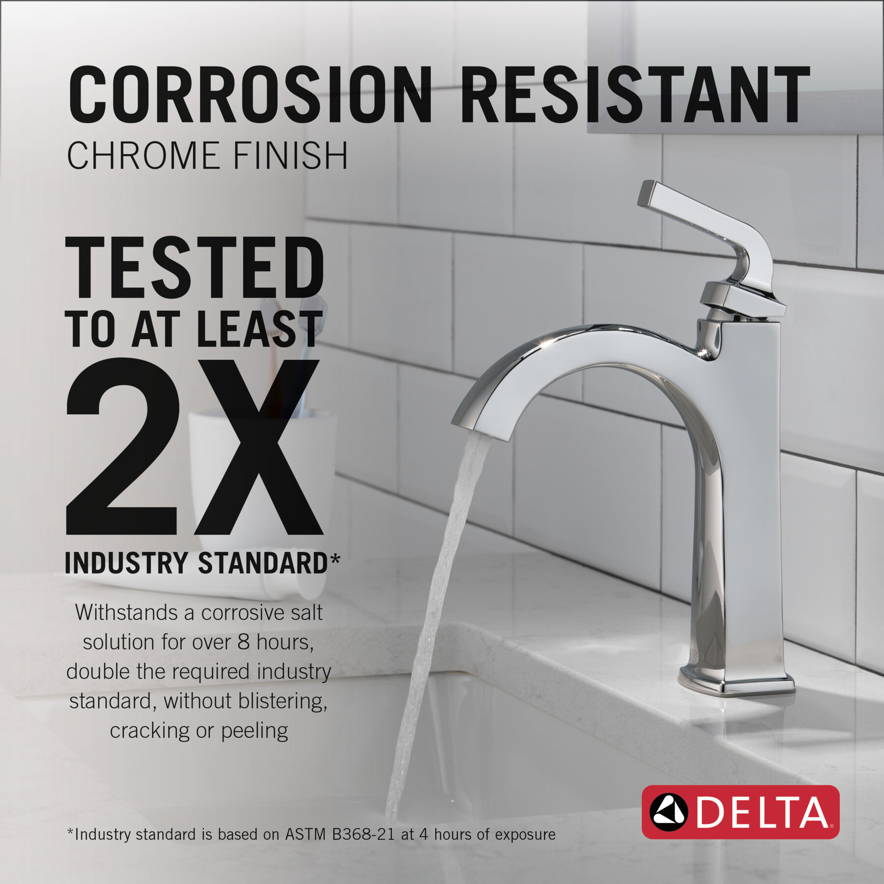 Single Handle Bathroom Faucet in Chrome 15854LF — thumbnail 3