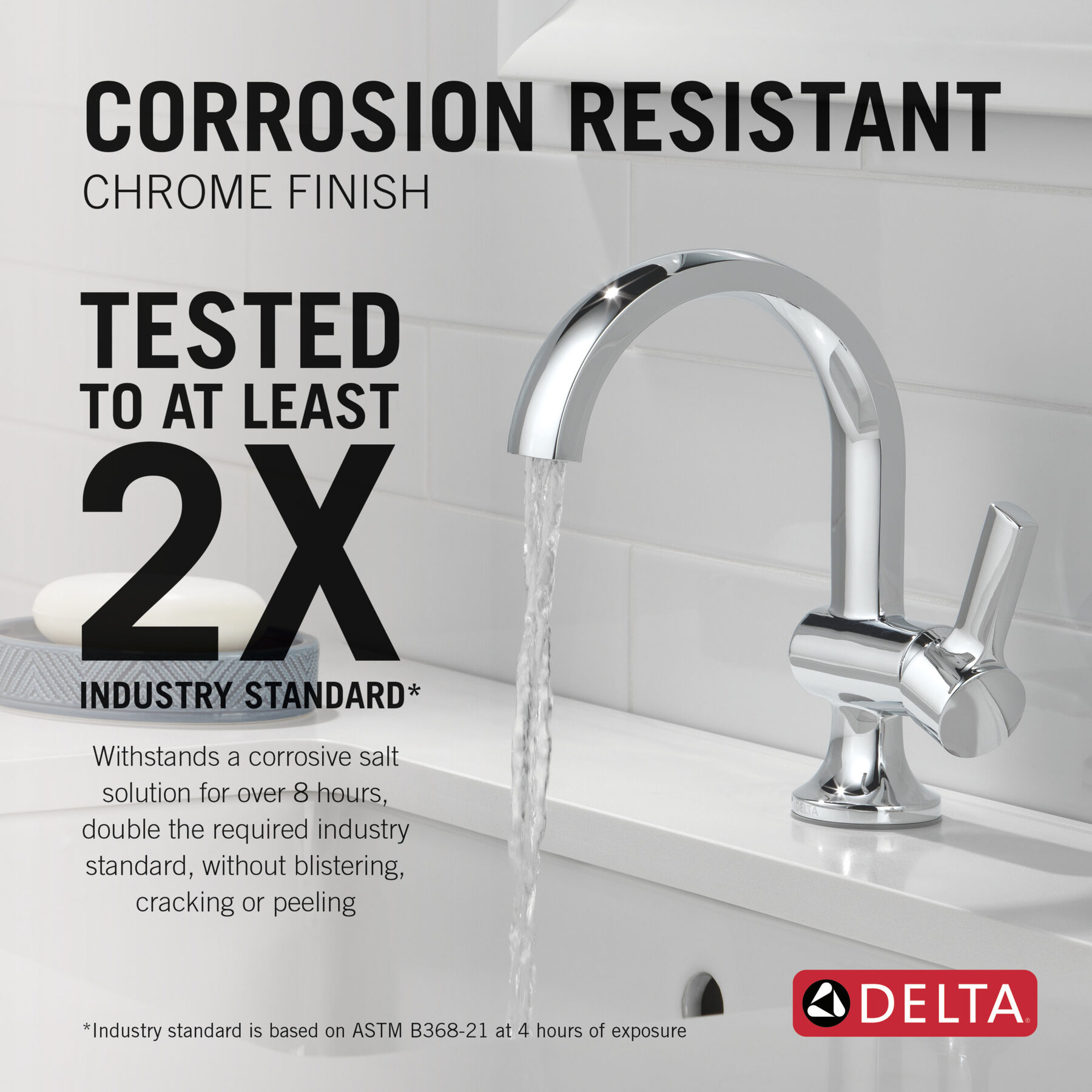 Single Handle Bathroom Faucet in Chrome 15855LF — thumbnail 2